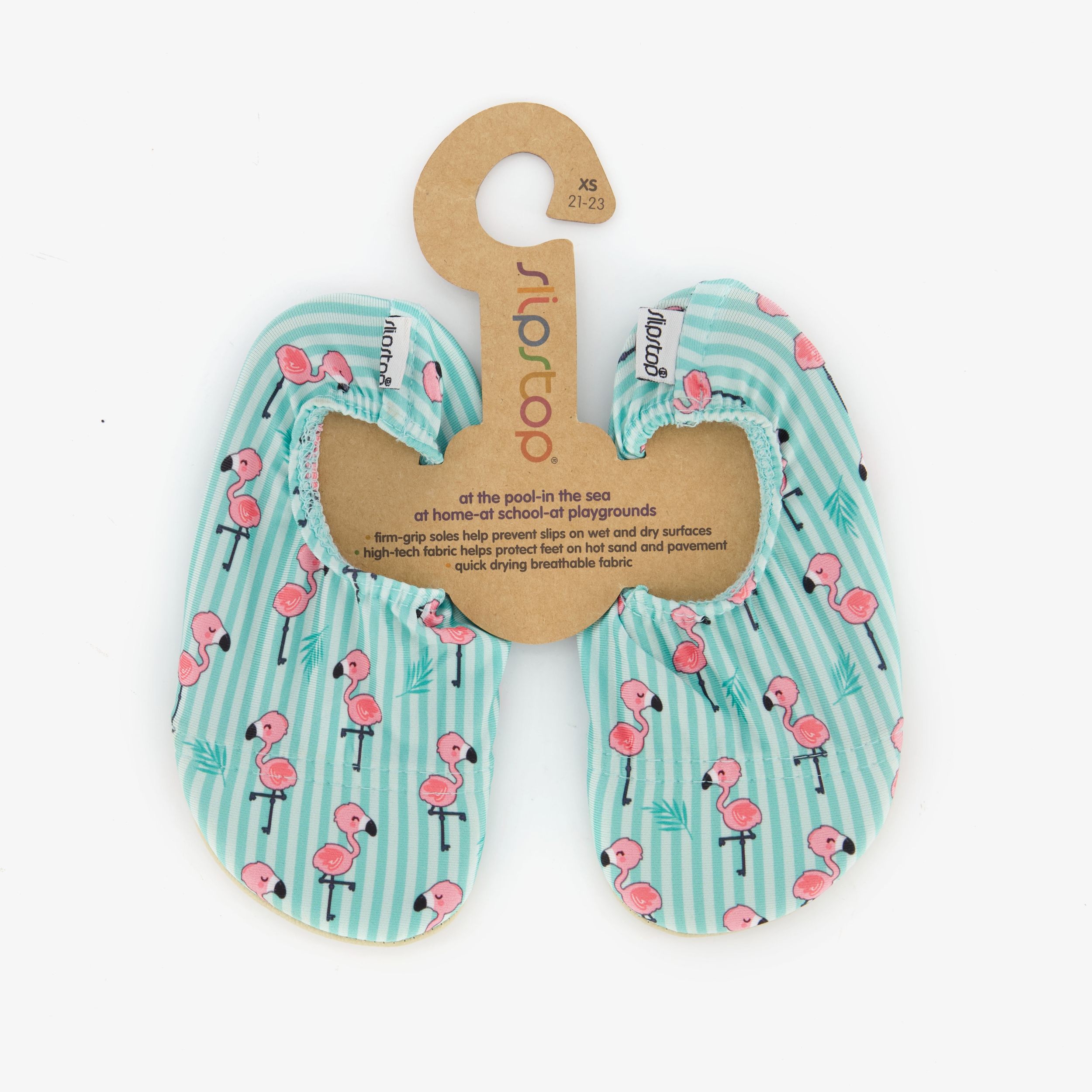 Slipstop kinder schoenen blauw met flamingo