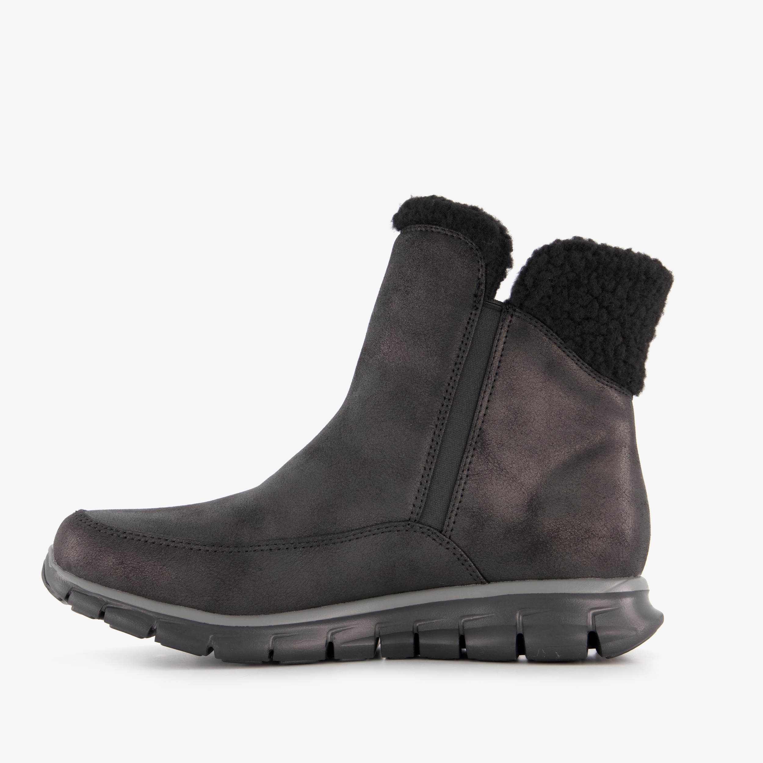Skechers Synergy - Collab gevoerde dames enkellaarsjes zwart