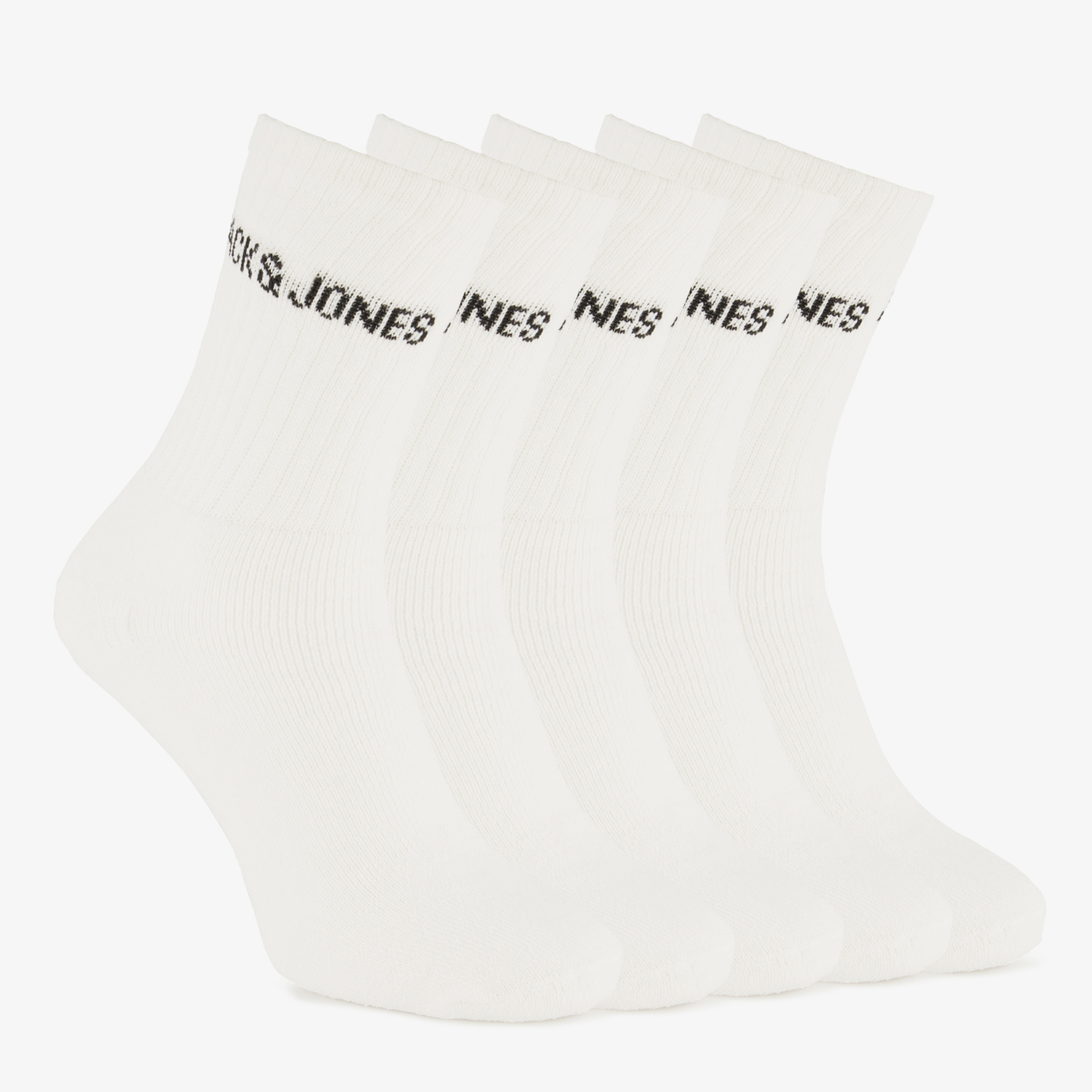 5 paar Jack & Jones heren sokken wit