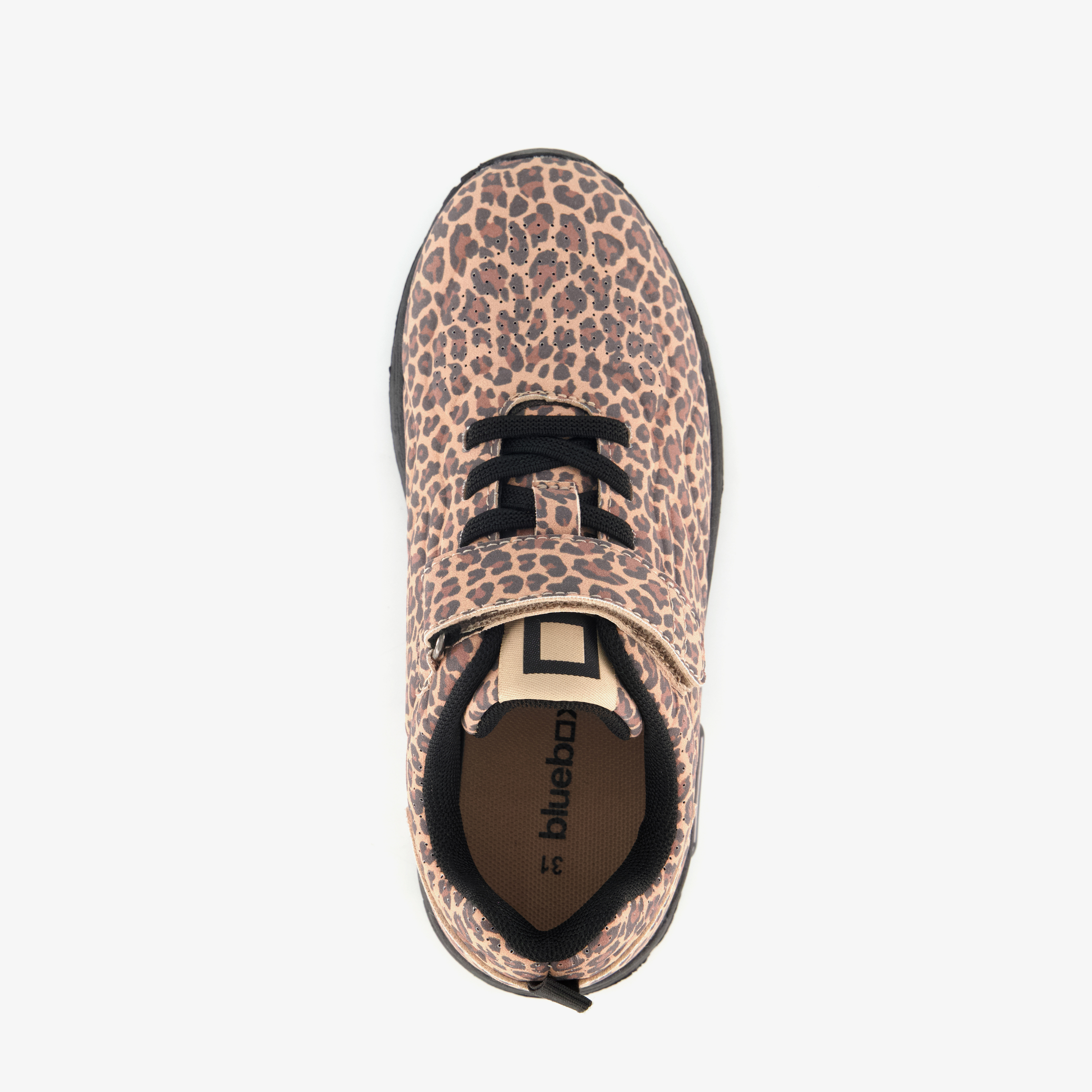 Blue Box meisjes sneakers met airzool en panterprint bruin – foto 4