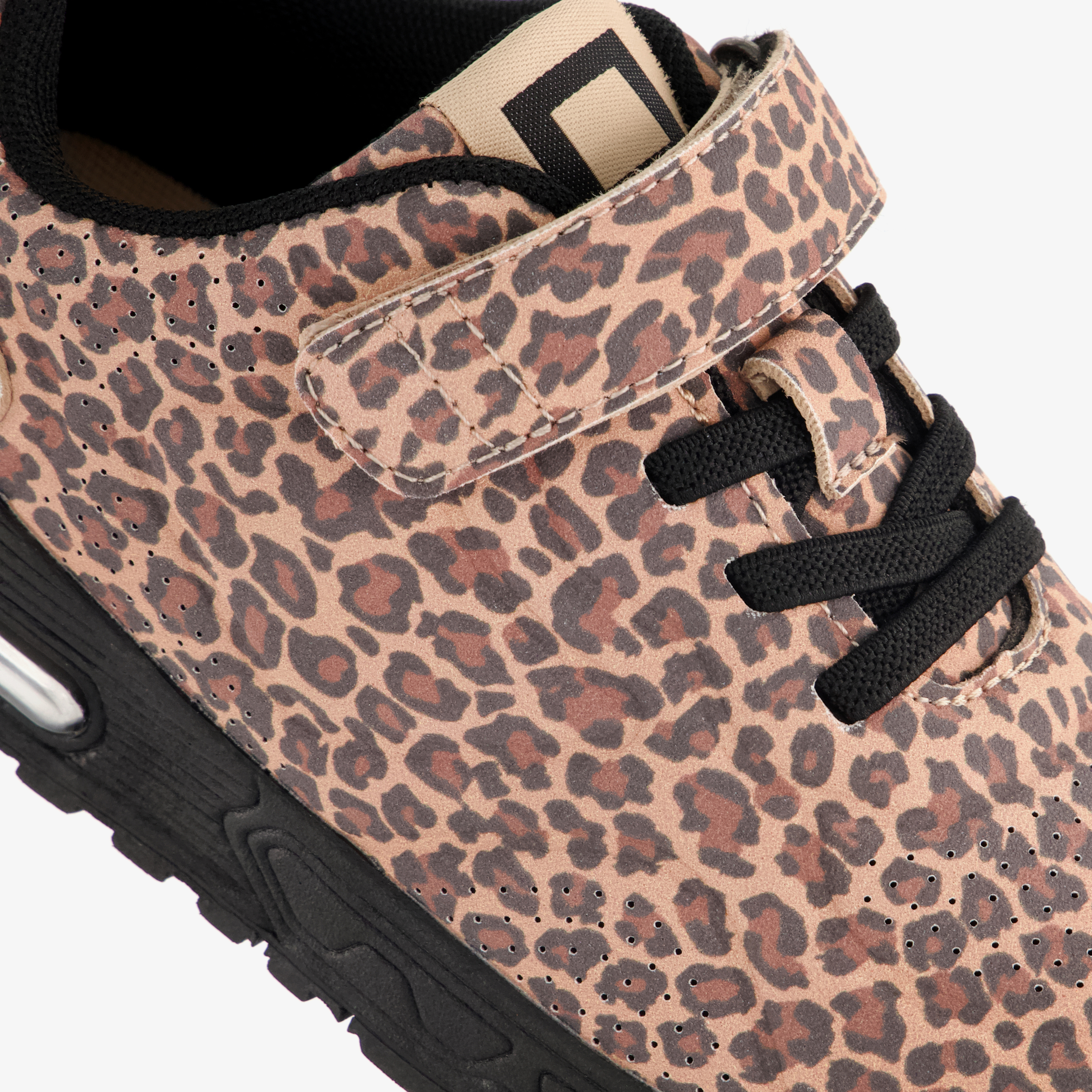 Blue Box meisjes sneakers met airzool en panterprint bruin – foto 5
