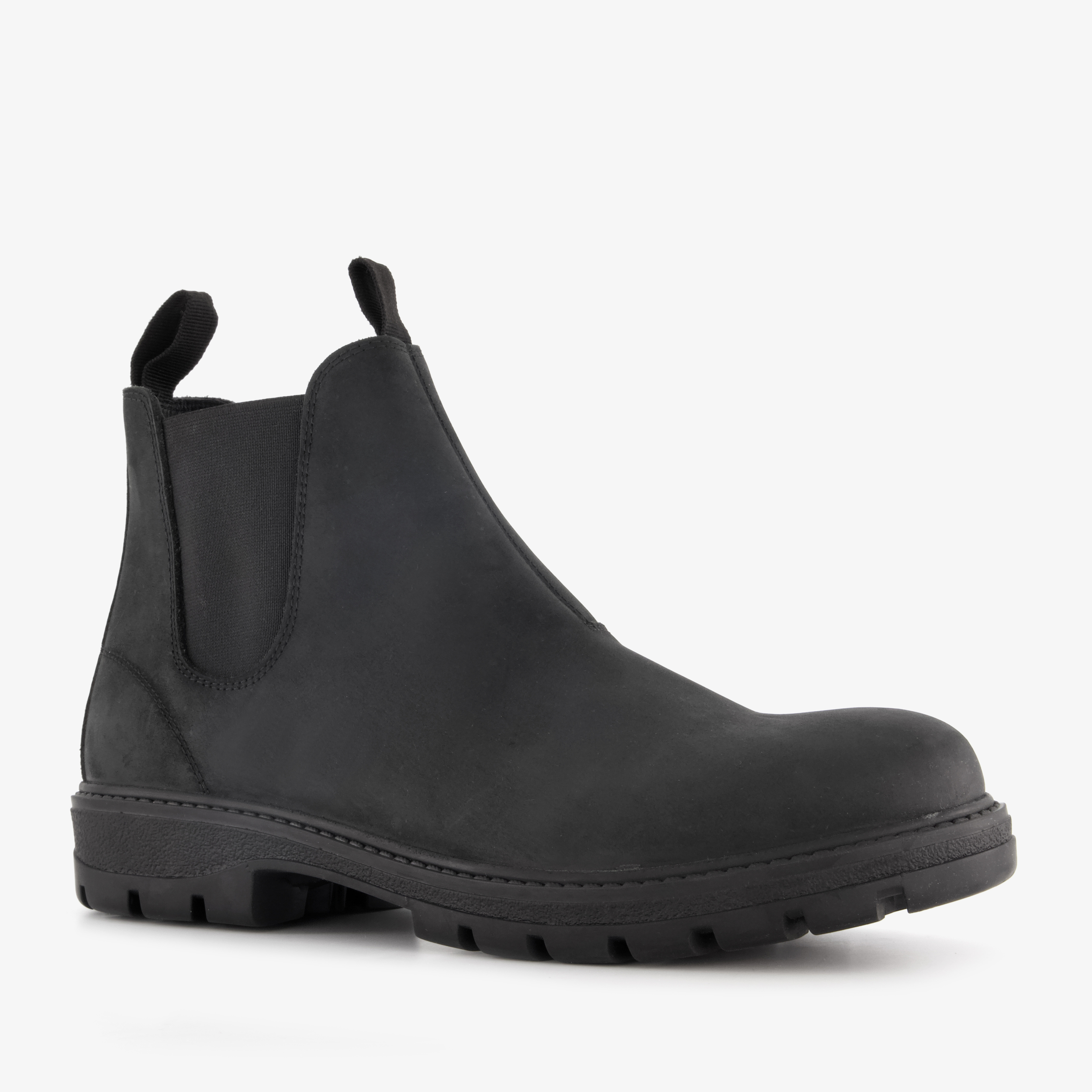 Van Beer suède heren Chelsea boots zwart