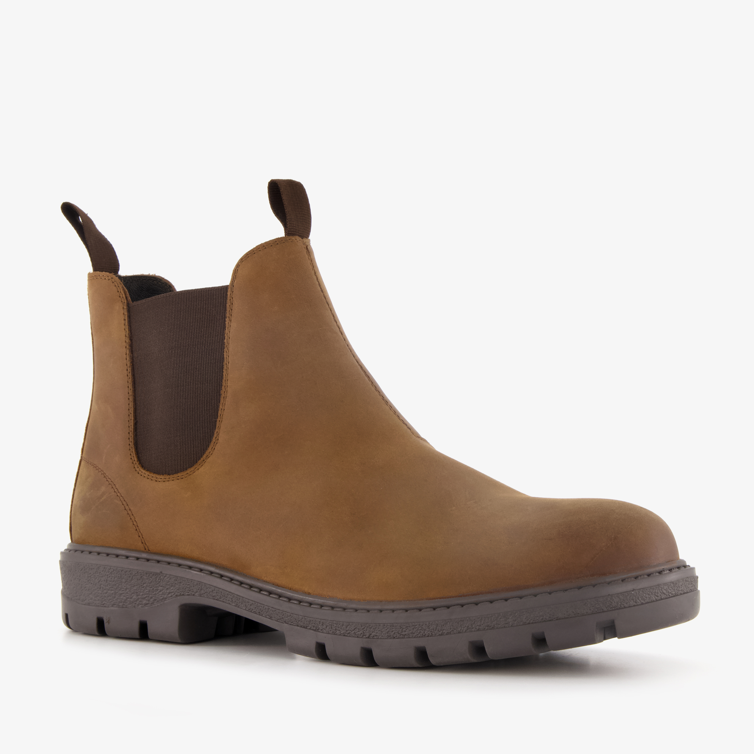 Van Beer suède heren Chelsea boots bruin