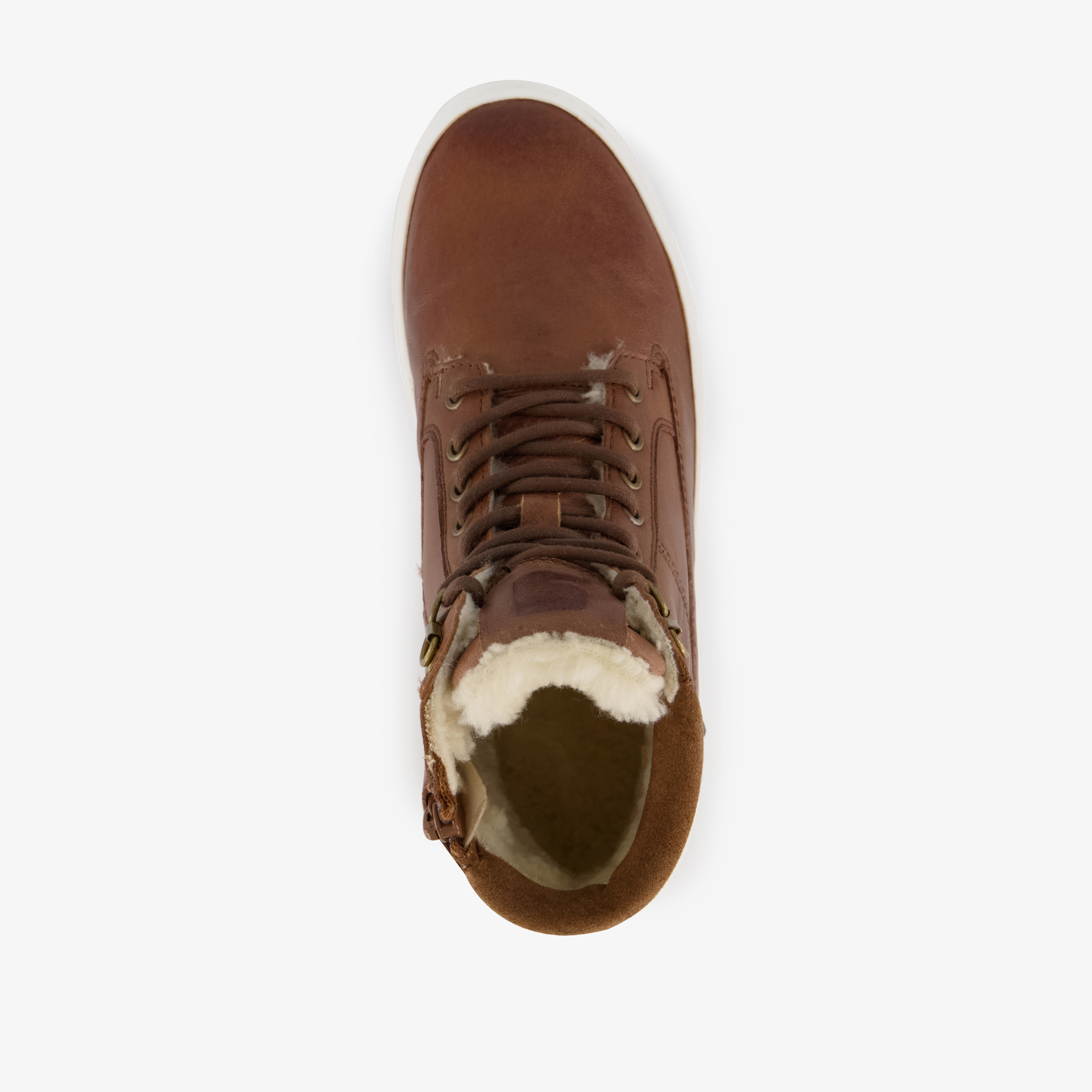 Groot leren jongens veterschoenen bruin boots – foto 4