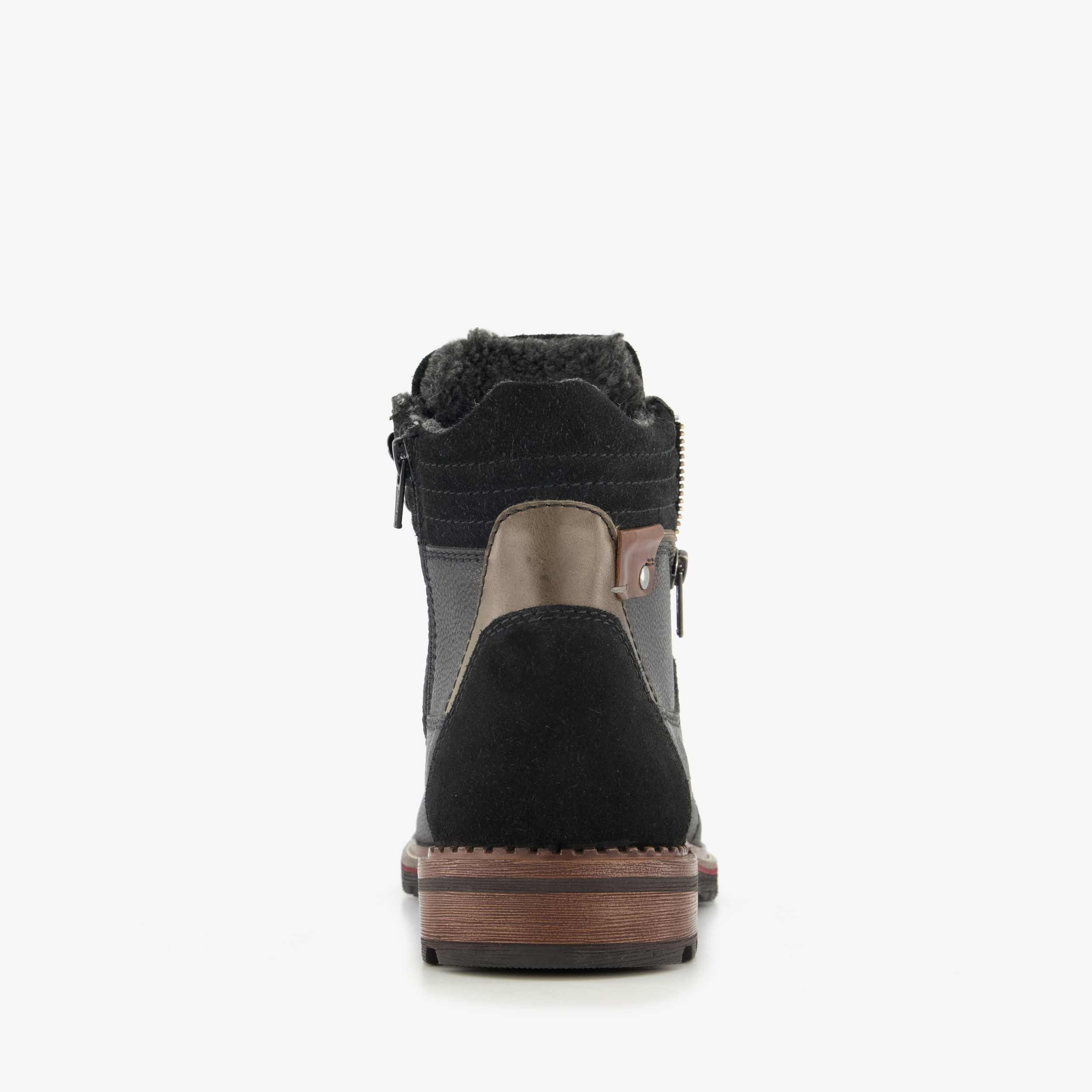 Van Beers leren heren veterboots zwart – foto 2