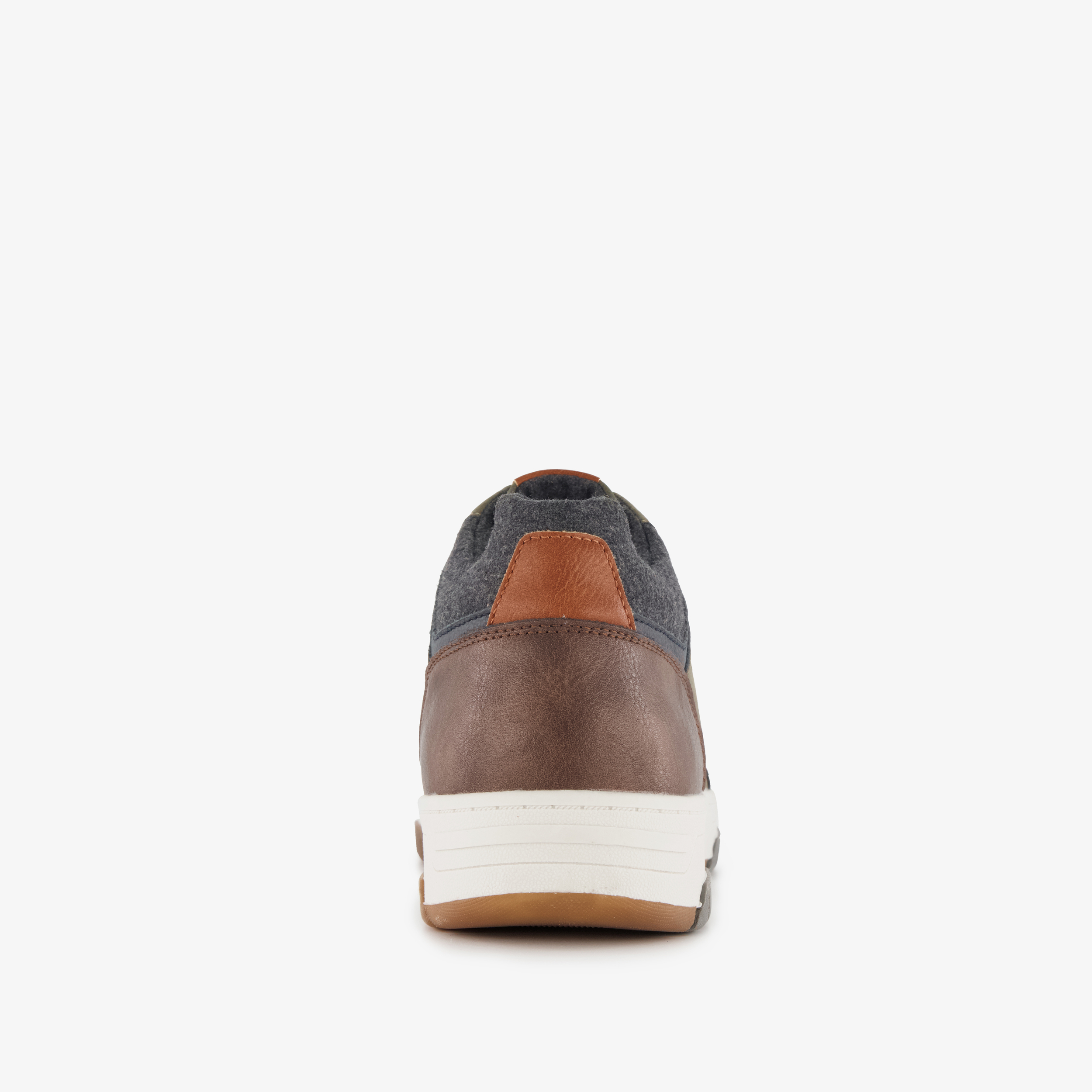 Blue Box hoge heren sneakers groen cognac – foto 2