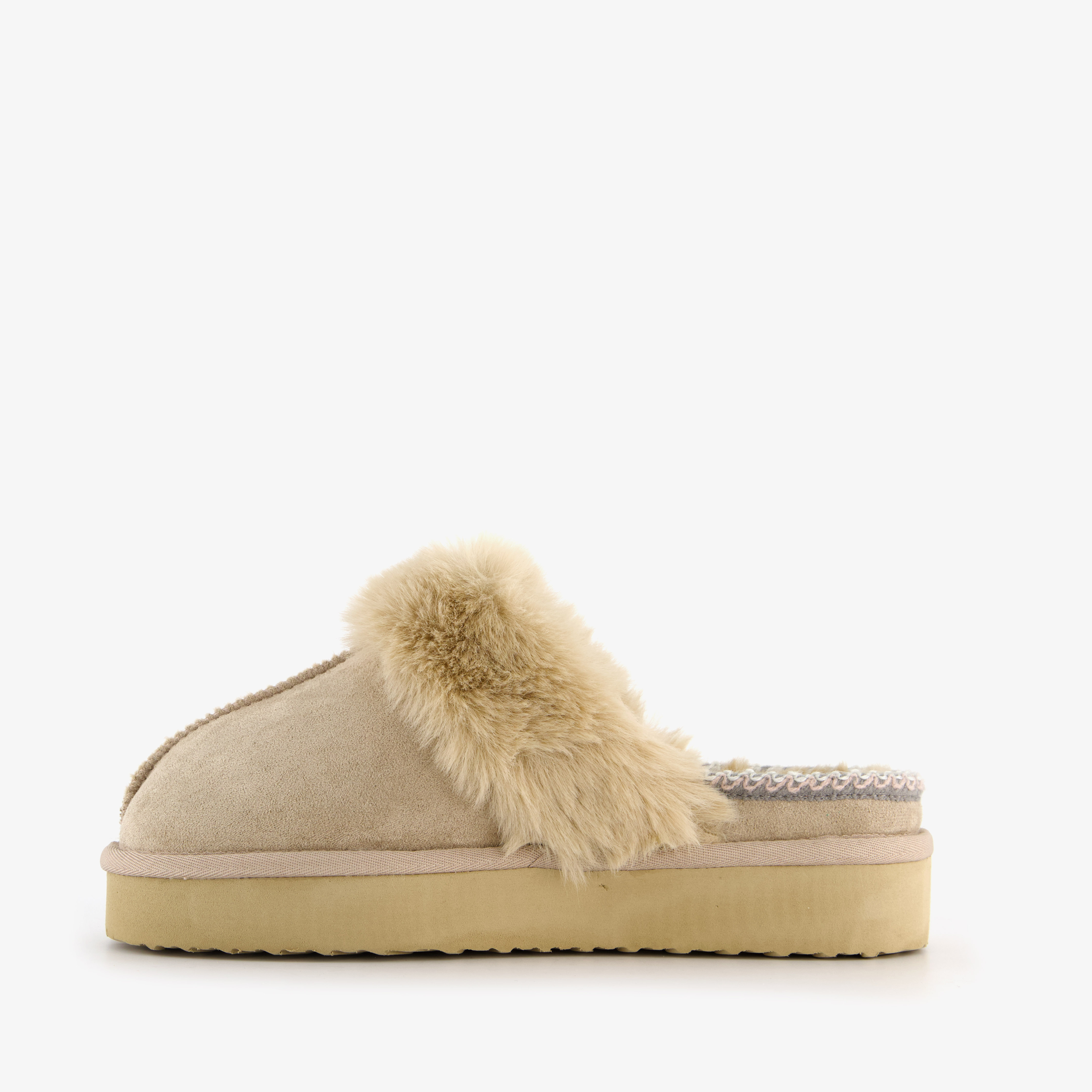 Thu!s gevoerde dames instap pantoffels beige – foto 2