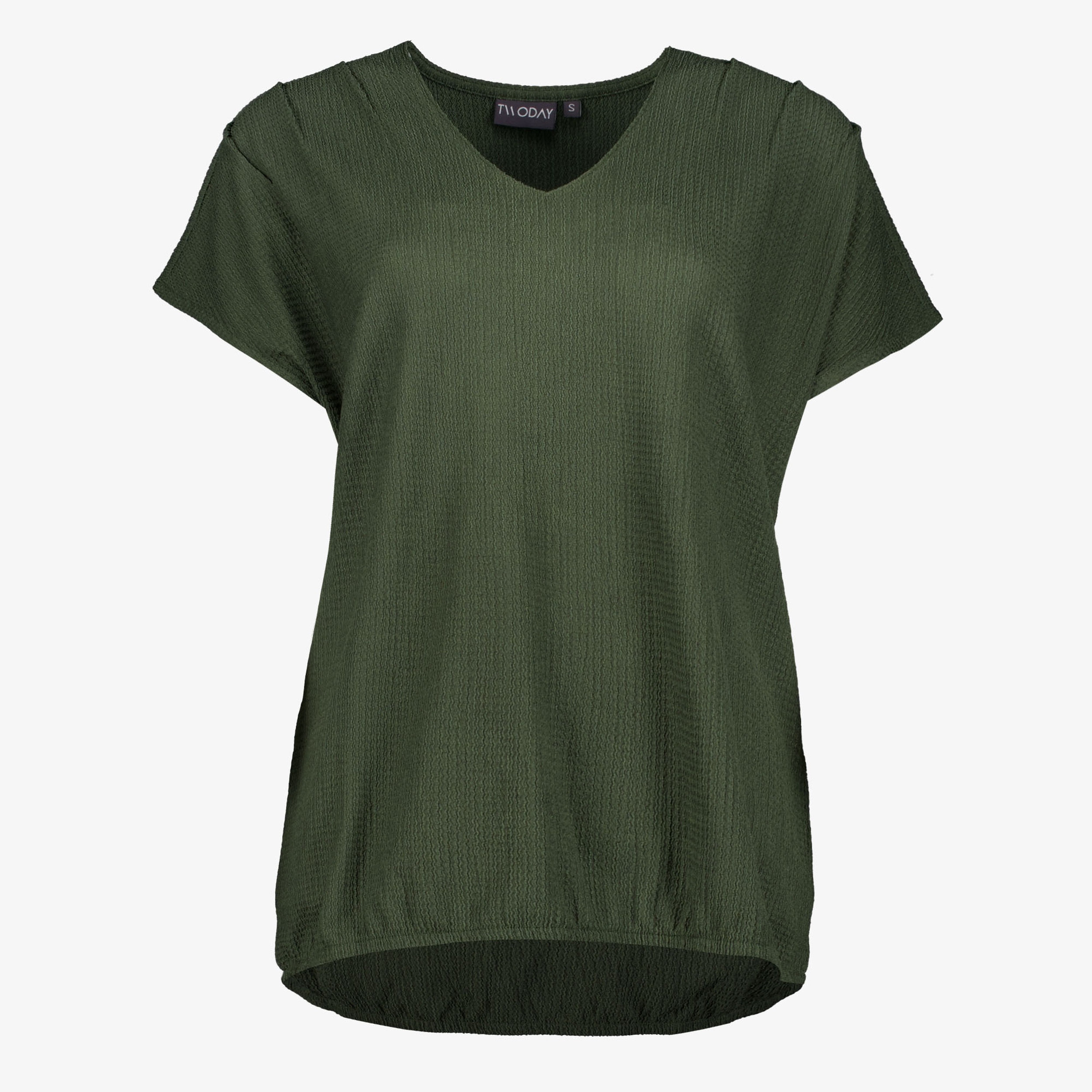 TwoDay dames T-shirt donkergroen t-shirts & tops