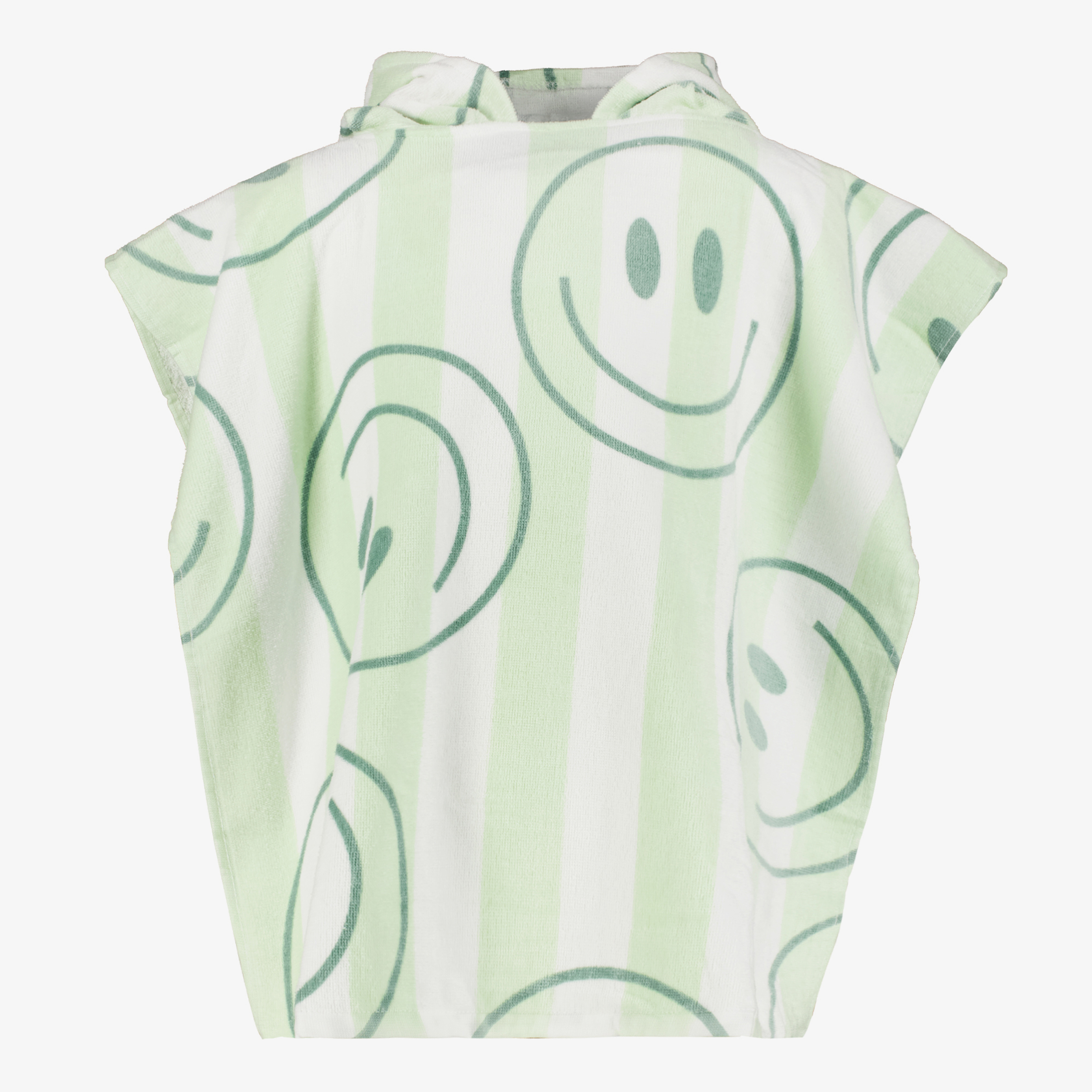 Smiley kinder zwemponcho met capuchon groen meisjes