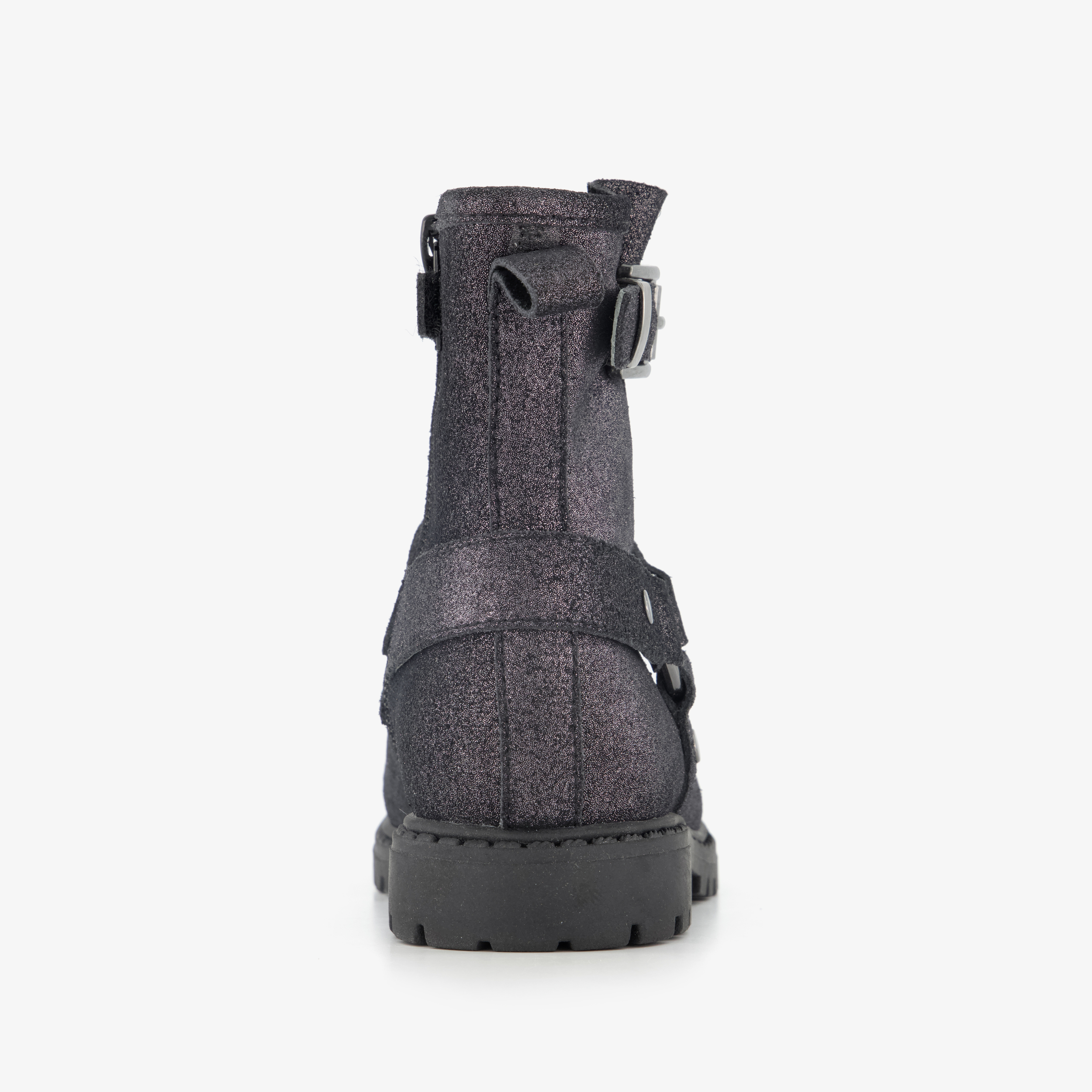 Stap leren meisjes biker boots met glitters zwart enkellaarzen – foto 2