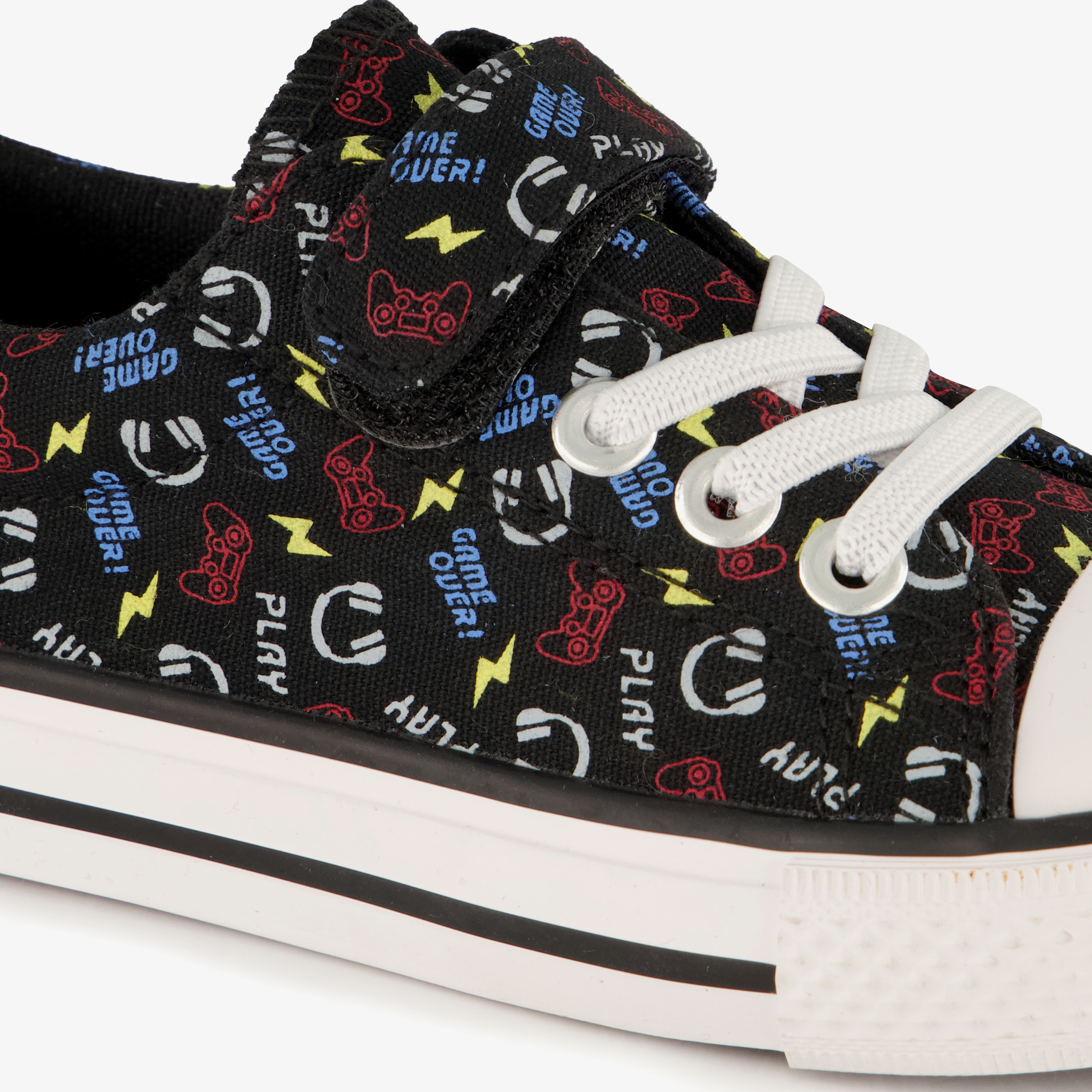 Jongens sneakers met game print zwart – foto 5