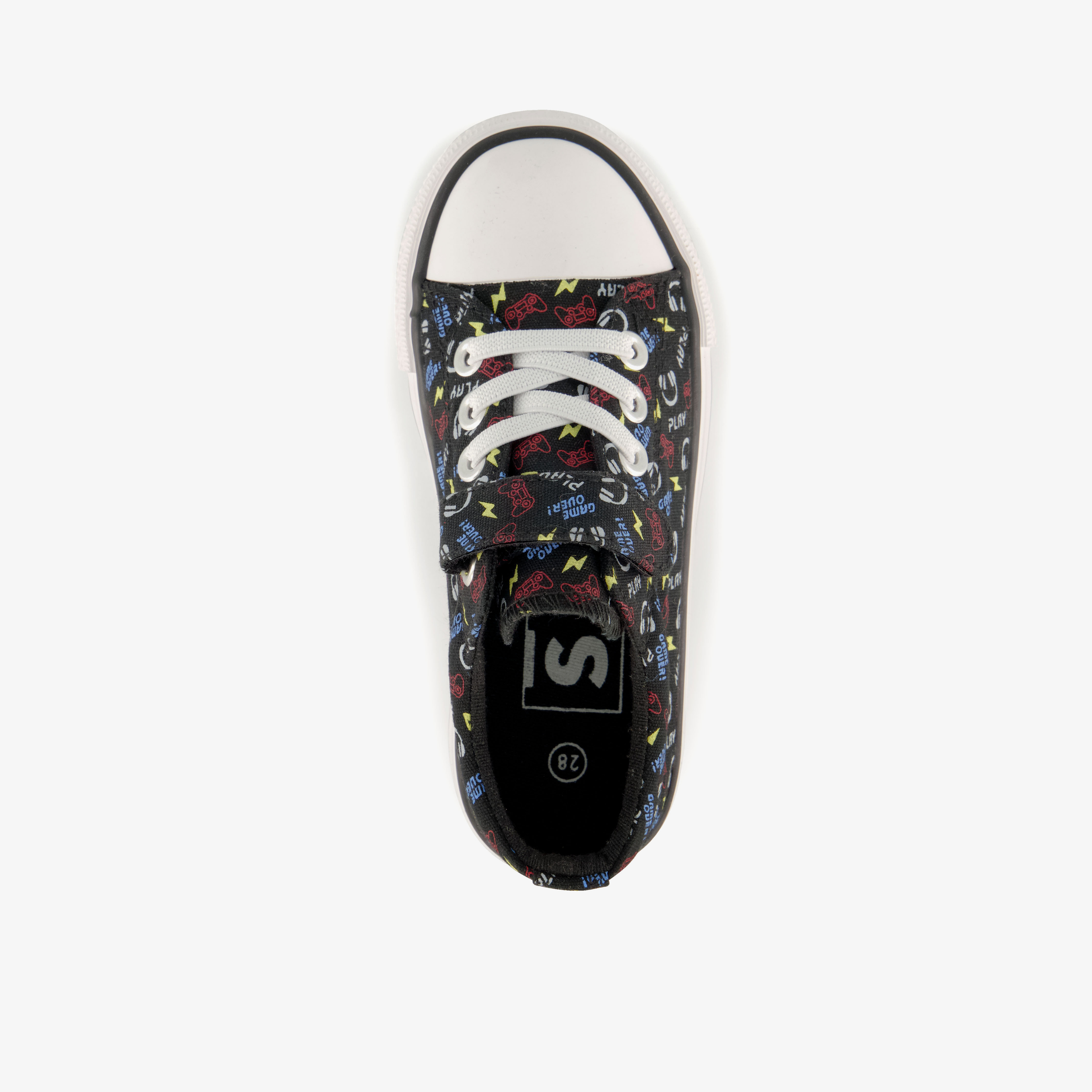 Jongens sneakers met game print zwart – foto 4