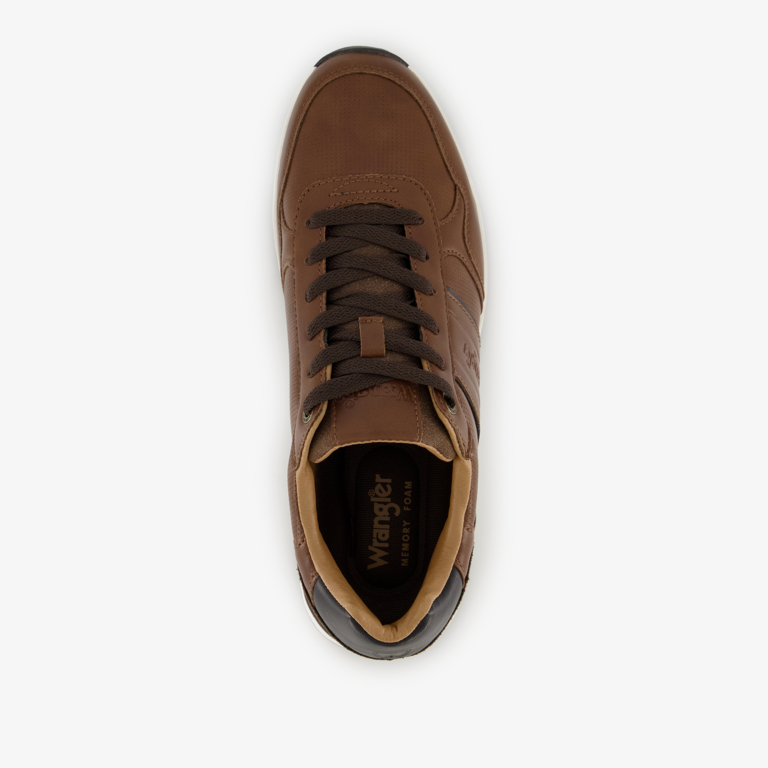 Wrangler heren sneakers cognac wit – foto 4