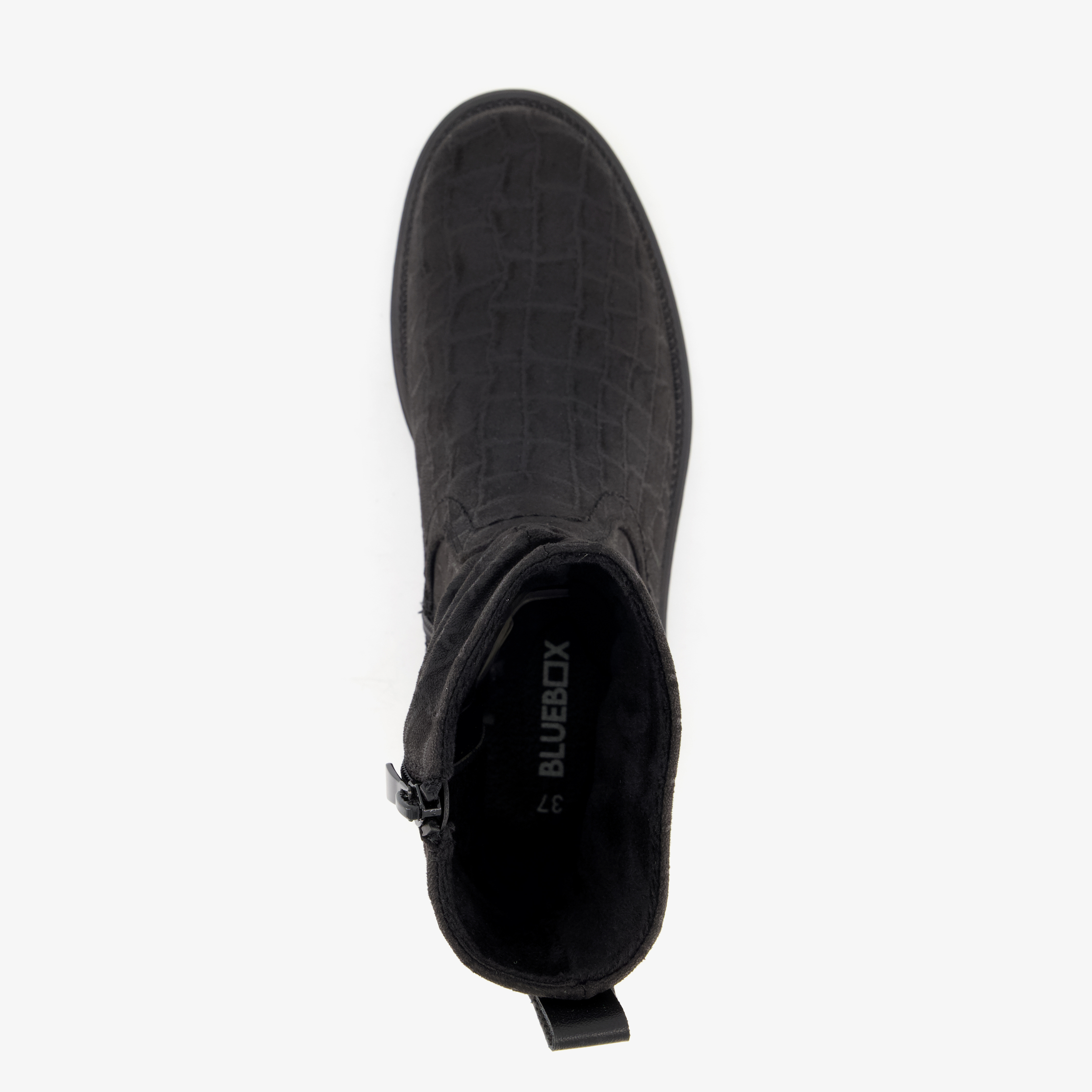 Blue Box dames croco boots zwart enkellaarzen – foto 4