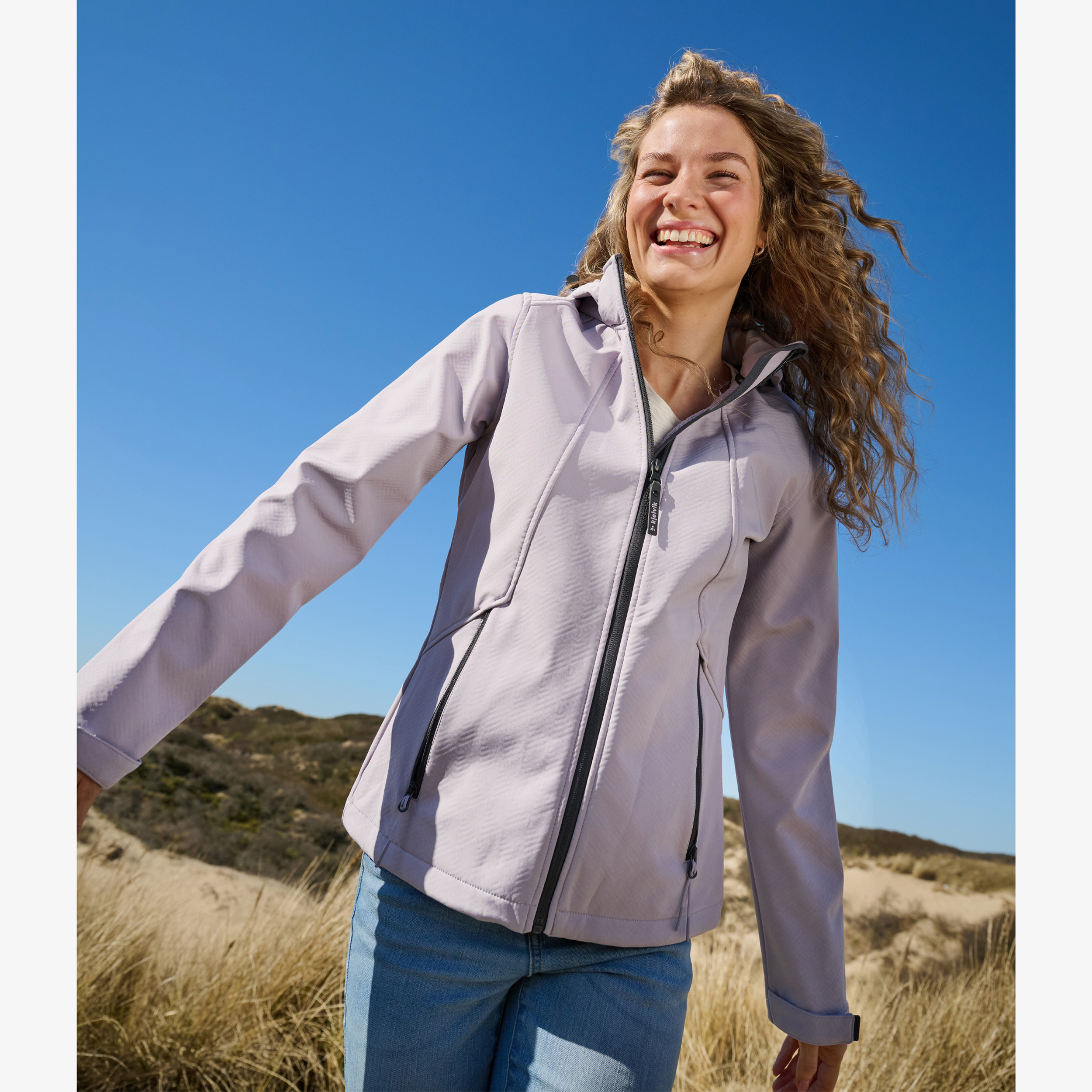 Kjelvik softshell dames jas lila jassen – foto 4