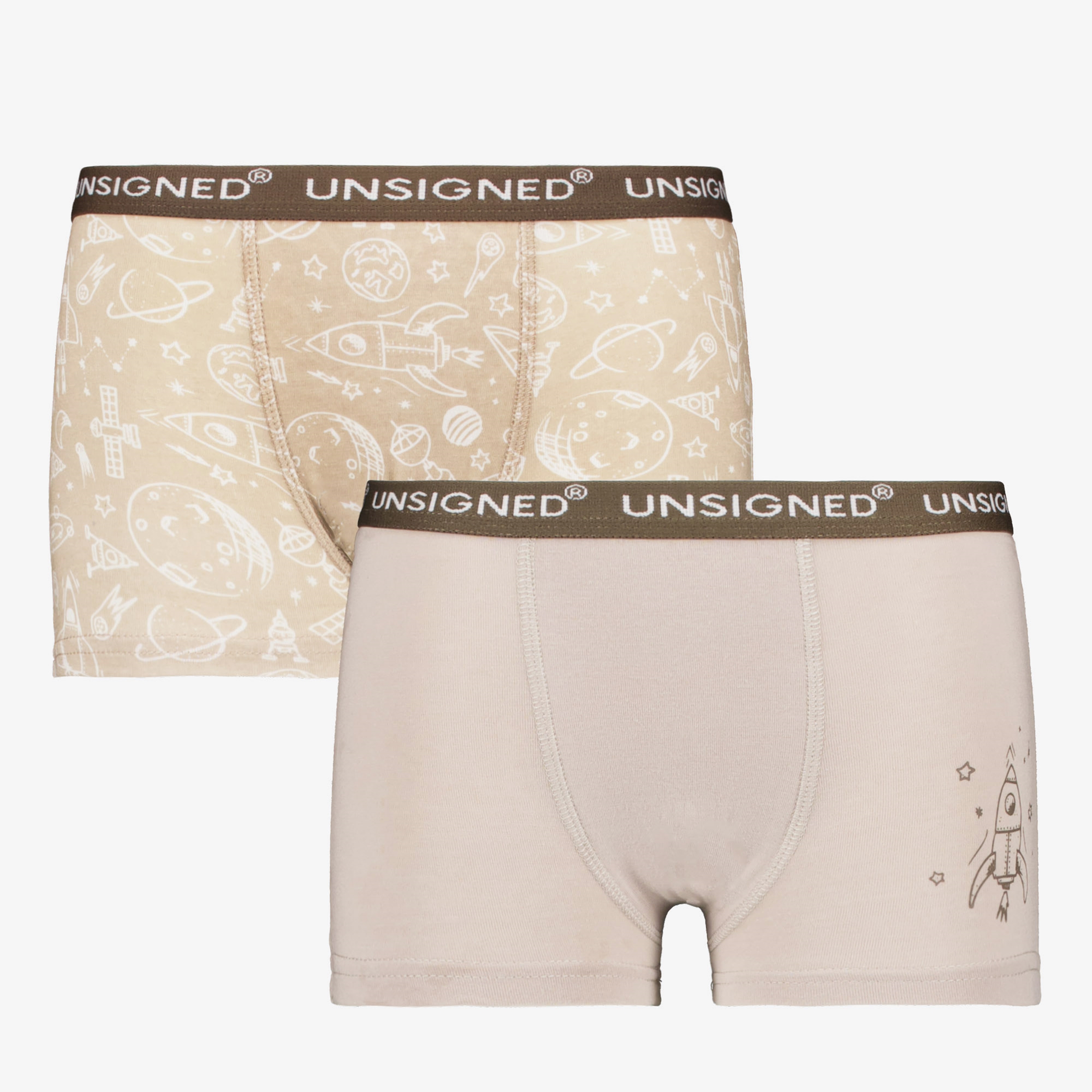 Unsigned 2-pack jongens boxershorts ruimteschip