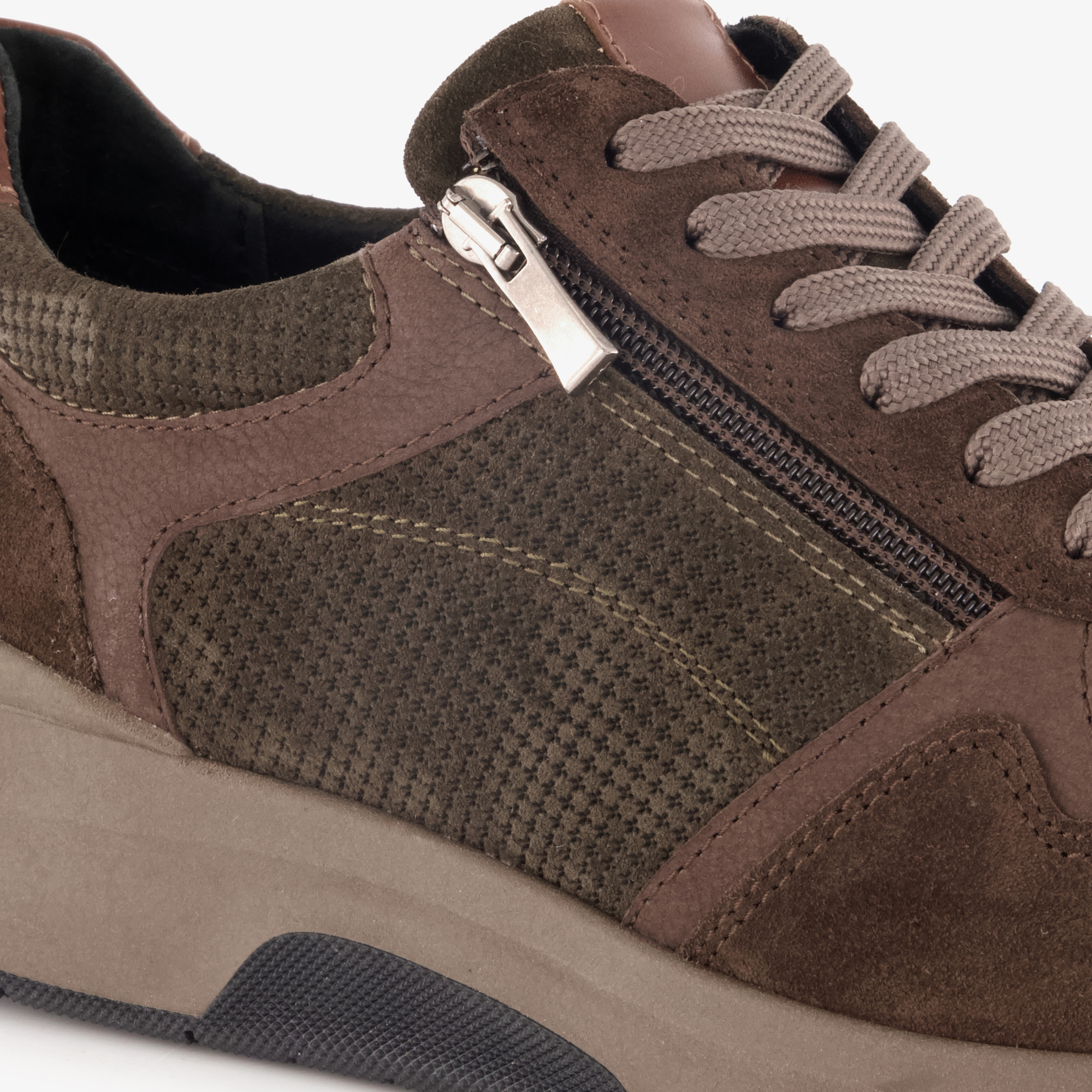 Hush Puppies leren heren sneakers bruin – foto 5