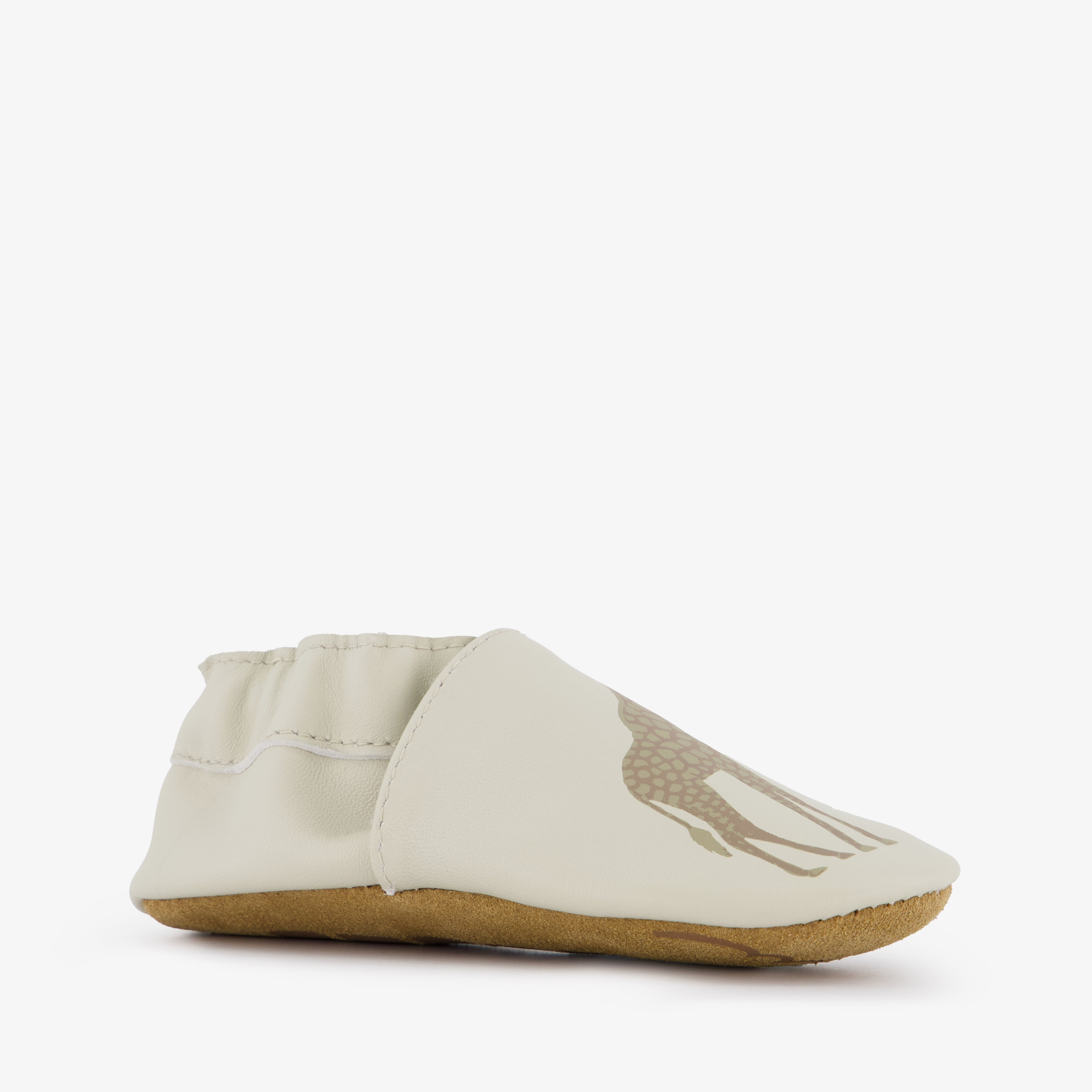 Groot leren babyschoenen met dieren
