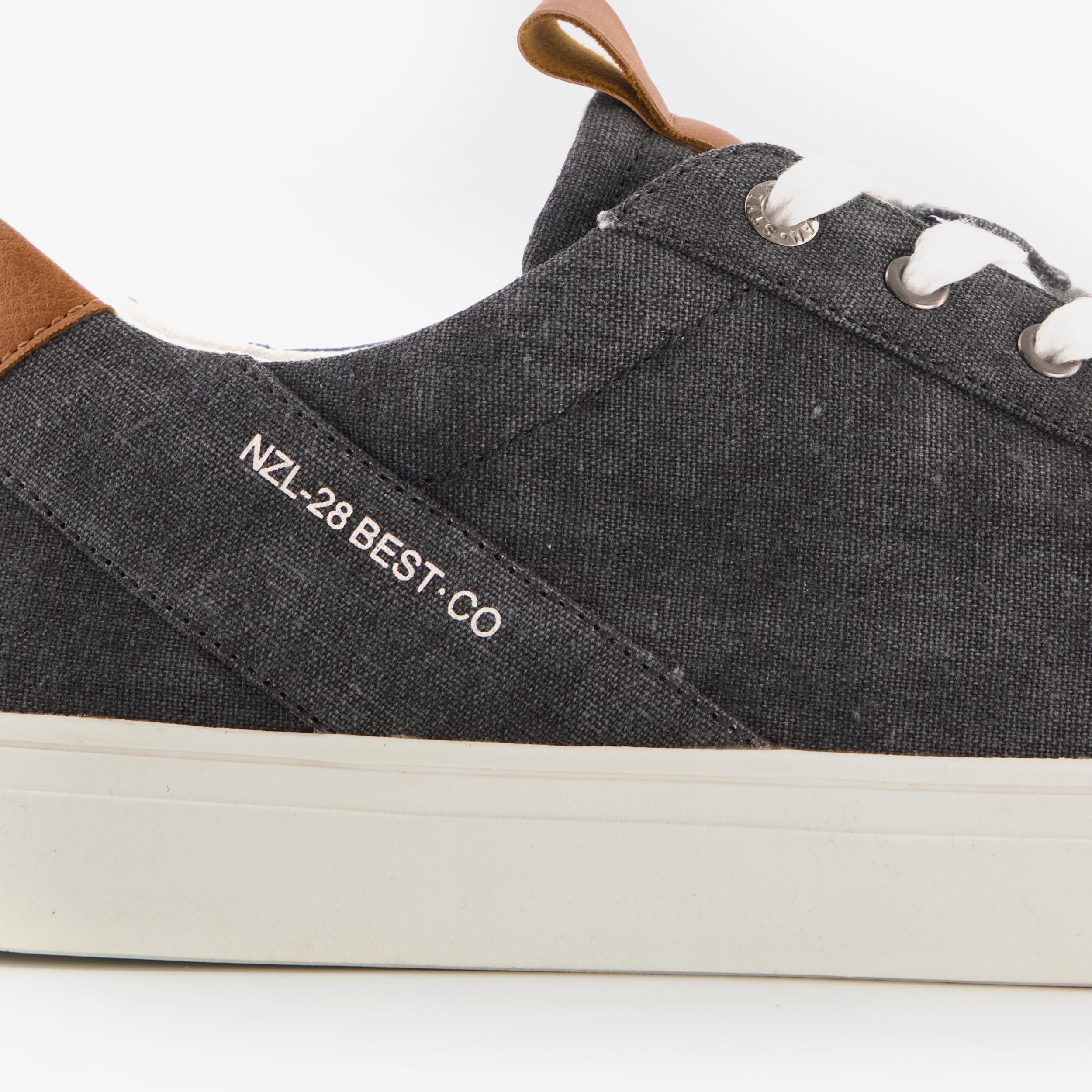 Blue Box heren sneakers met denim zwart