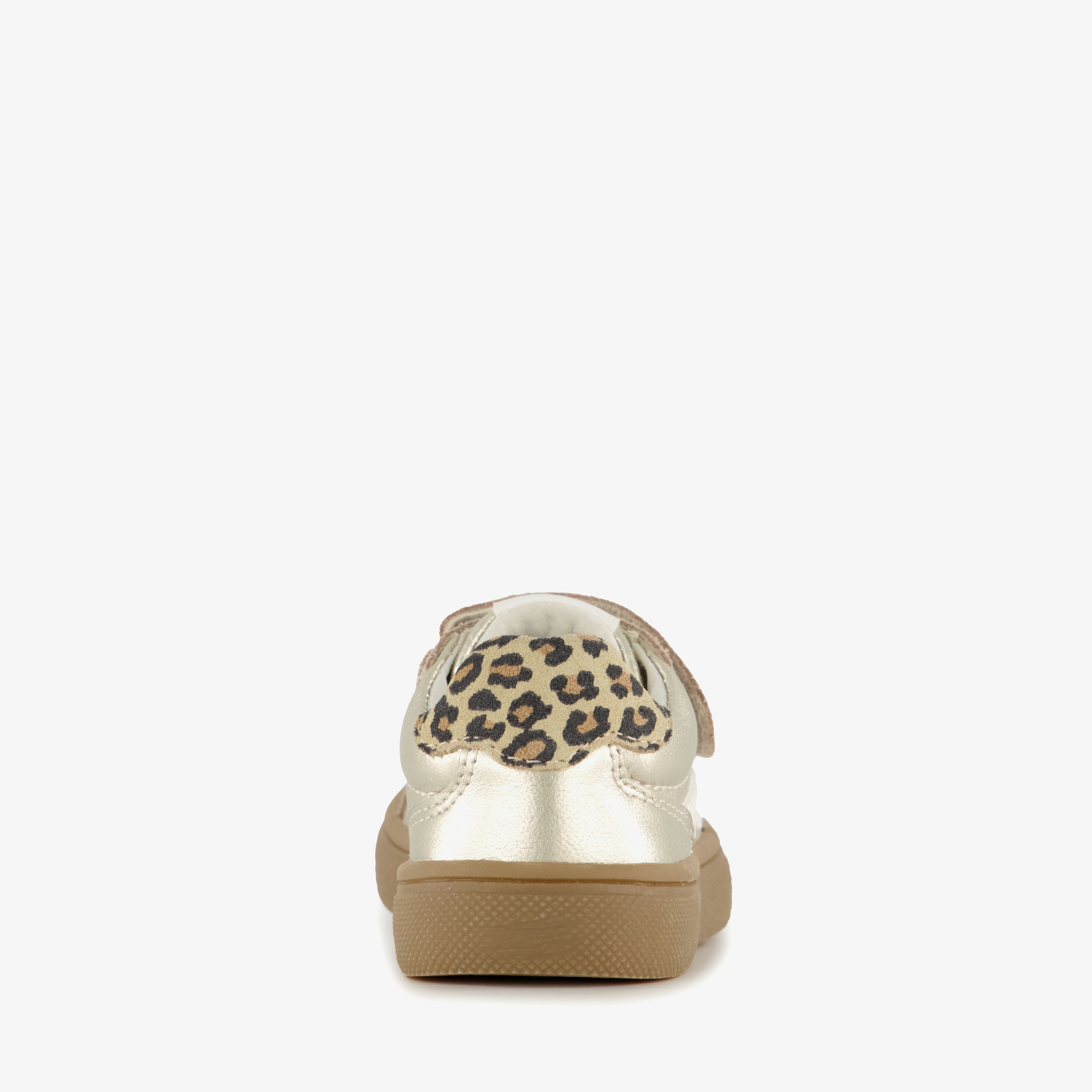 Stap meisjes leren sneakers met metallic – foto 2