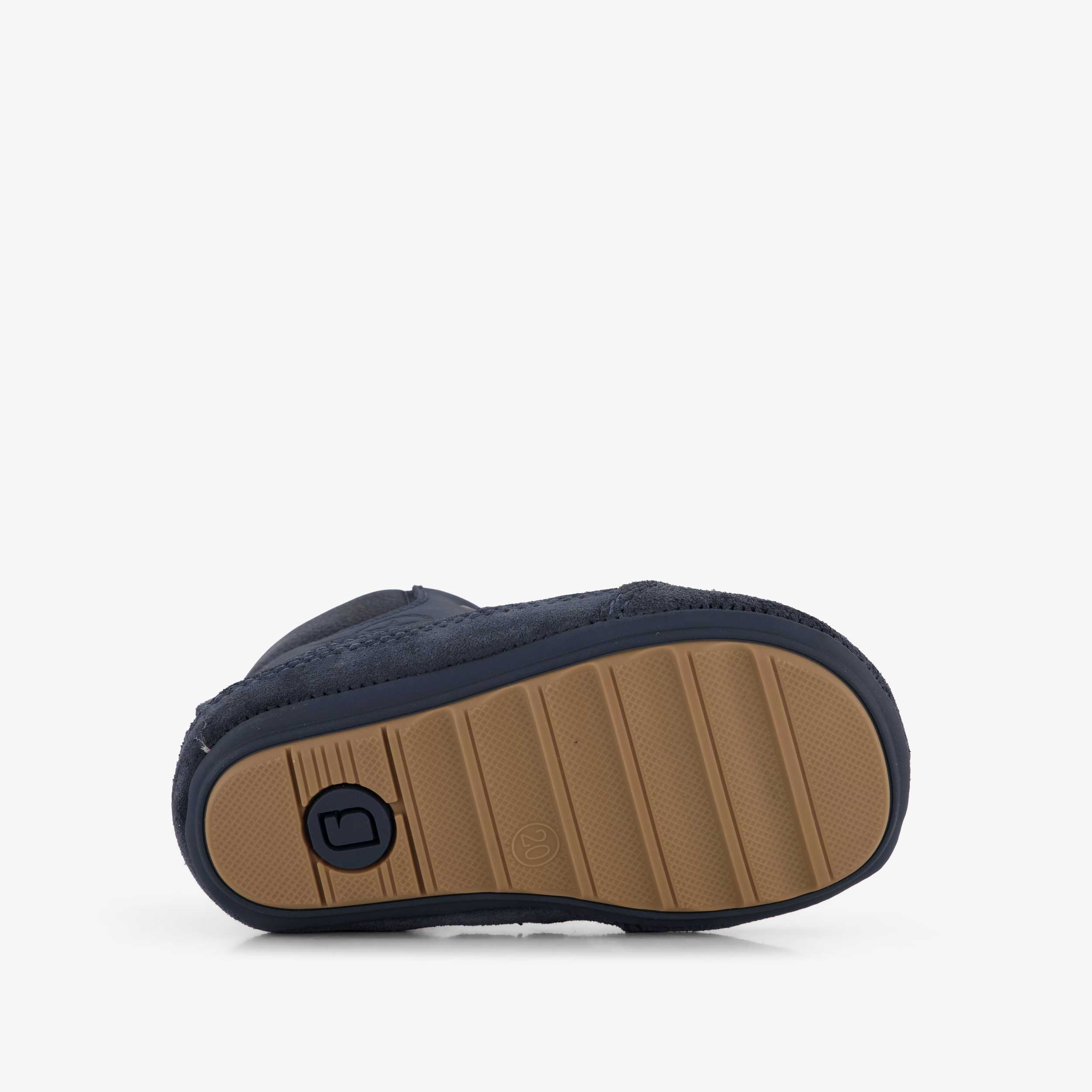 Groot leren babyschoenen donerkblauw jongens – foto 3