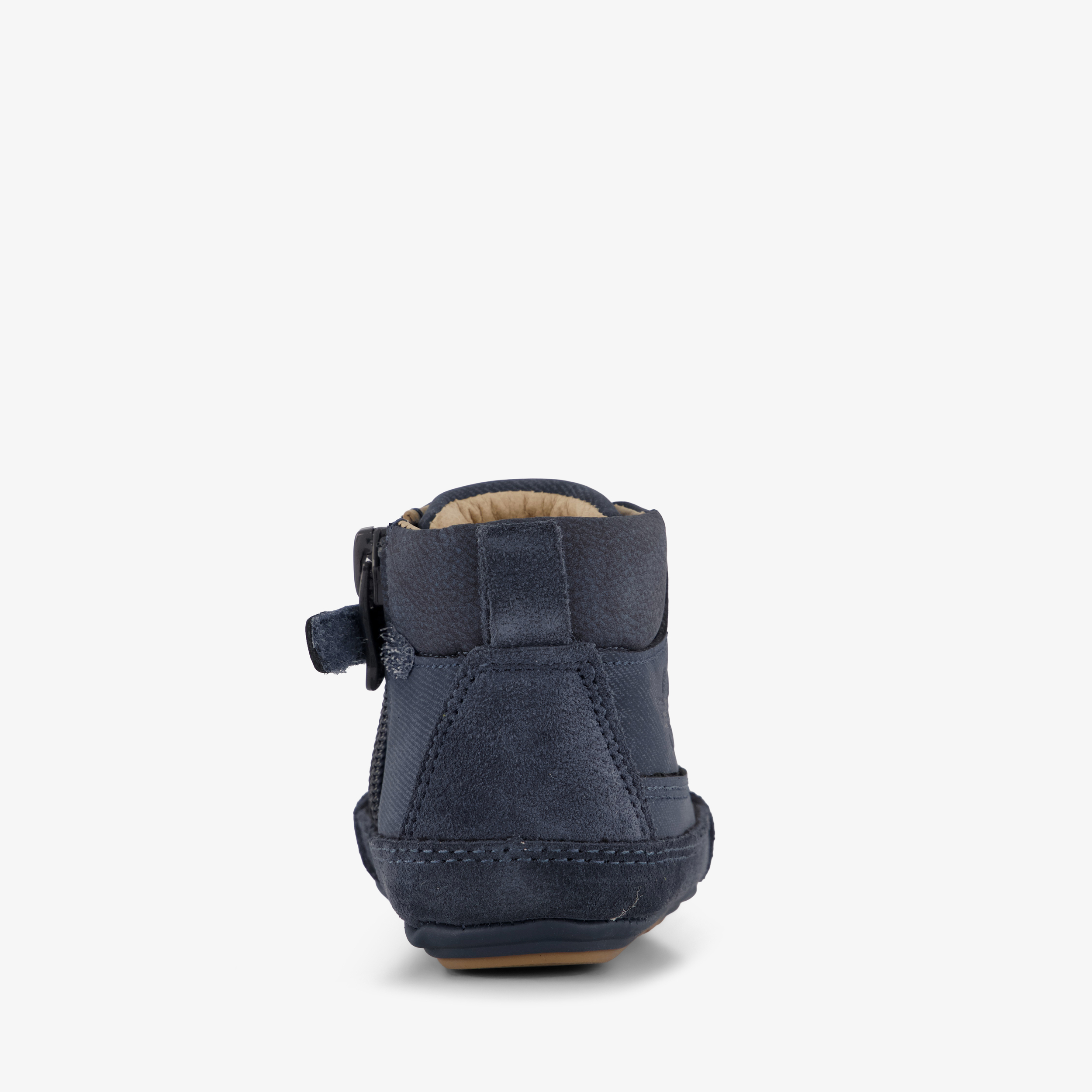 Groot leren babyschoenen donerkblauw jongens – foto 2