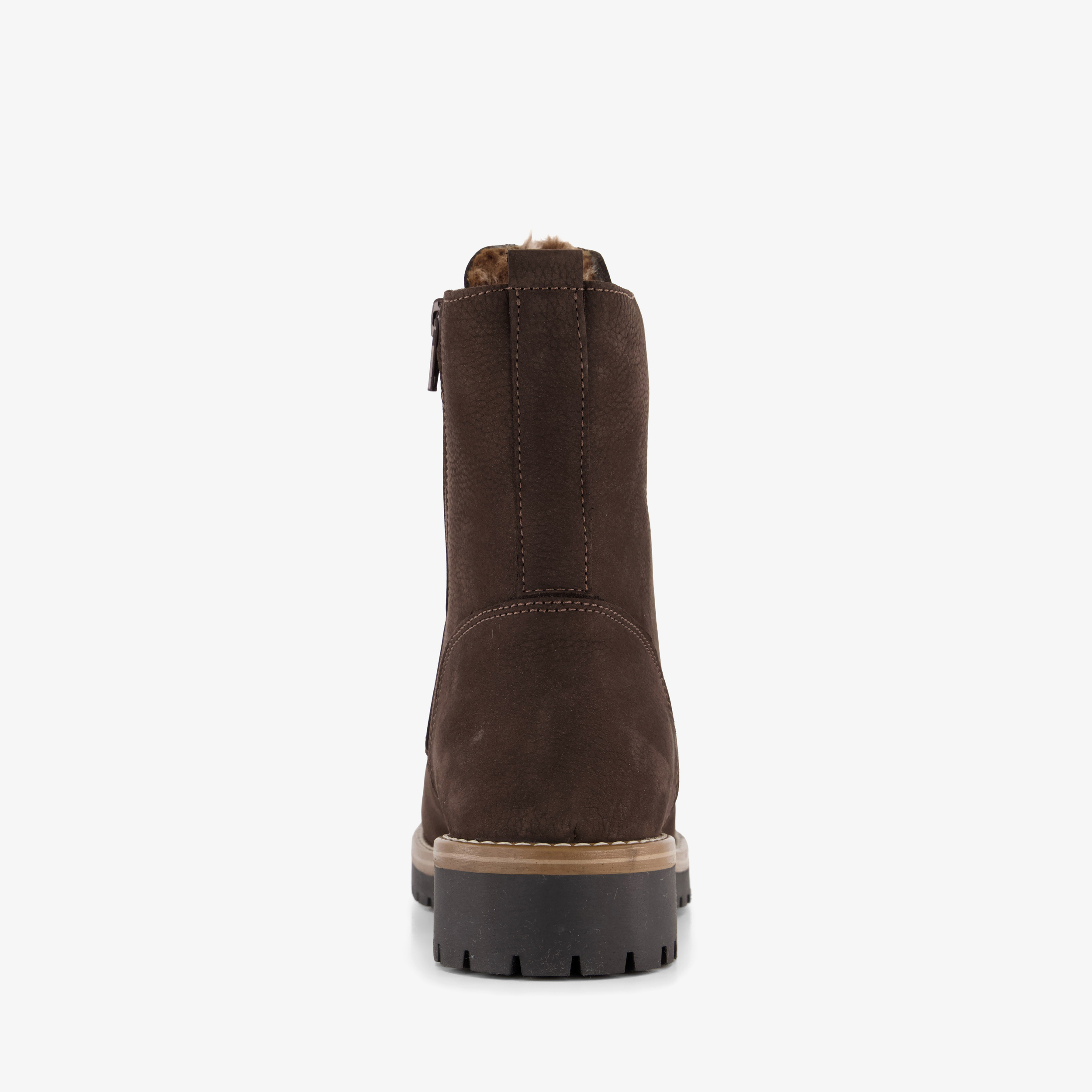 Output leren dames veterboots donkerbruin laarzen – foto 2