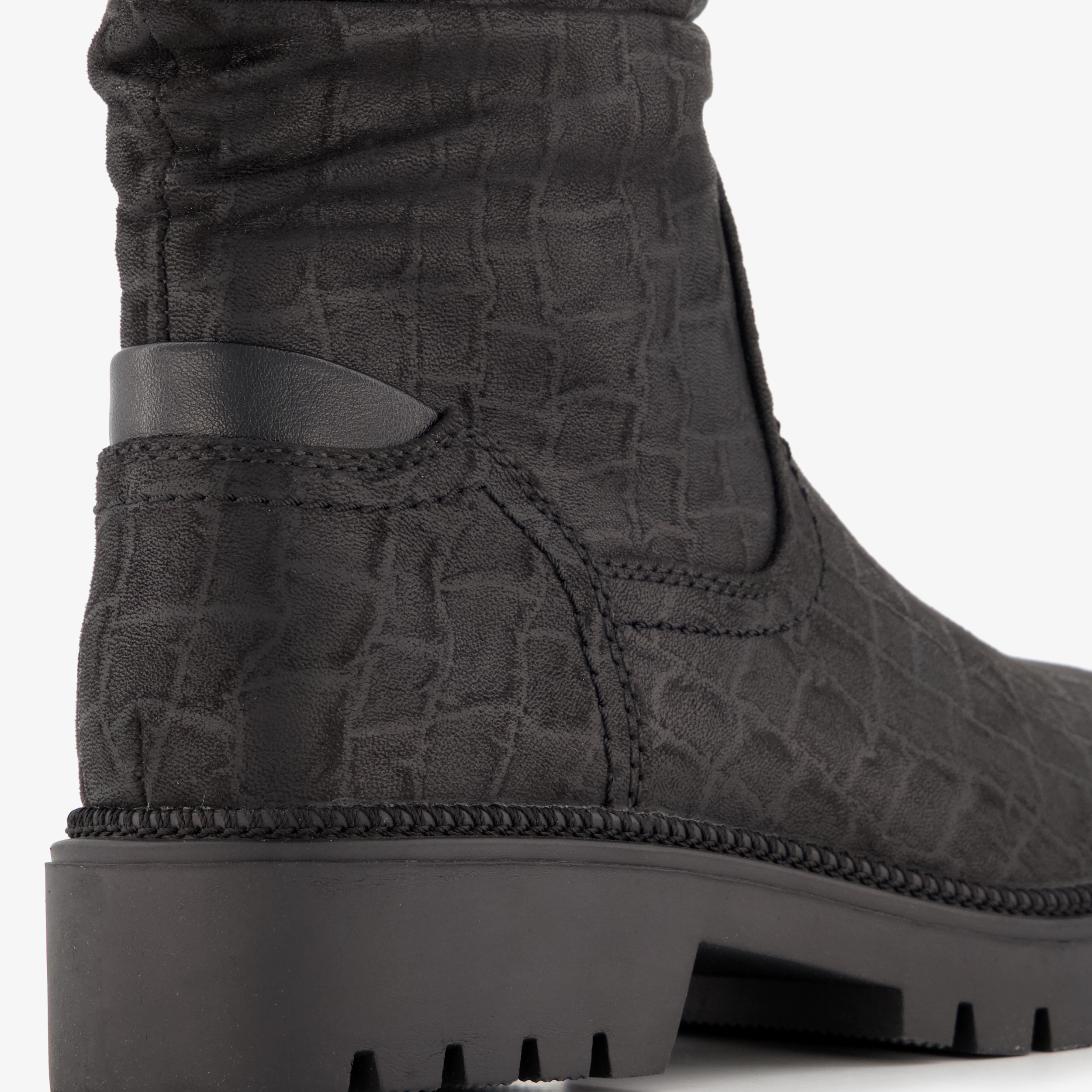 Blue Box dames croco boots zwart enkellaarzen – foto 5