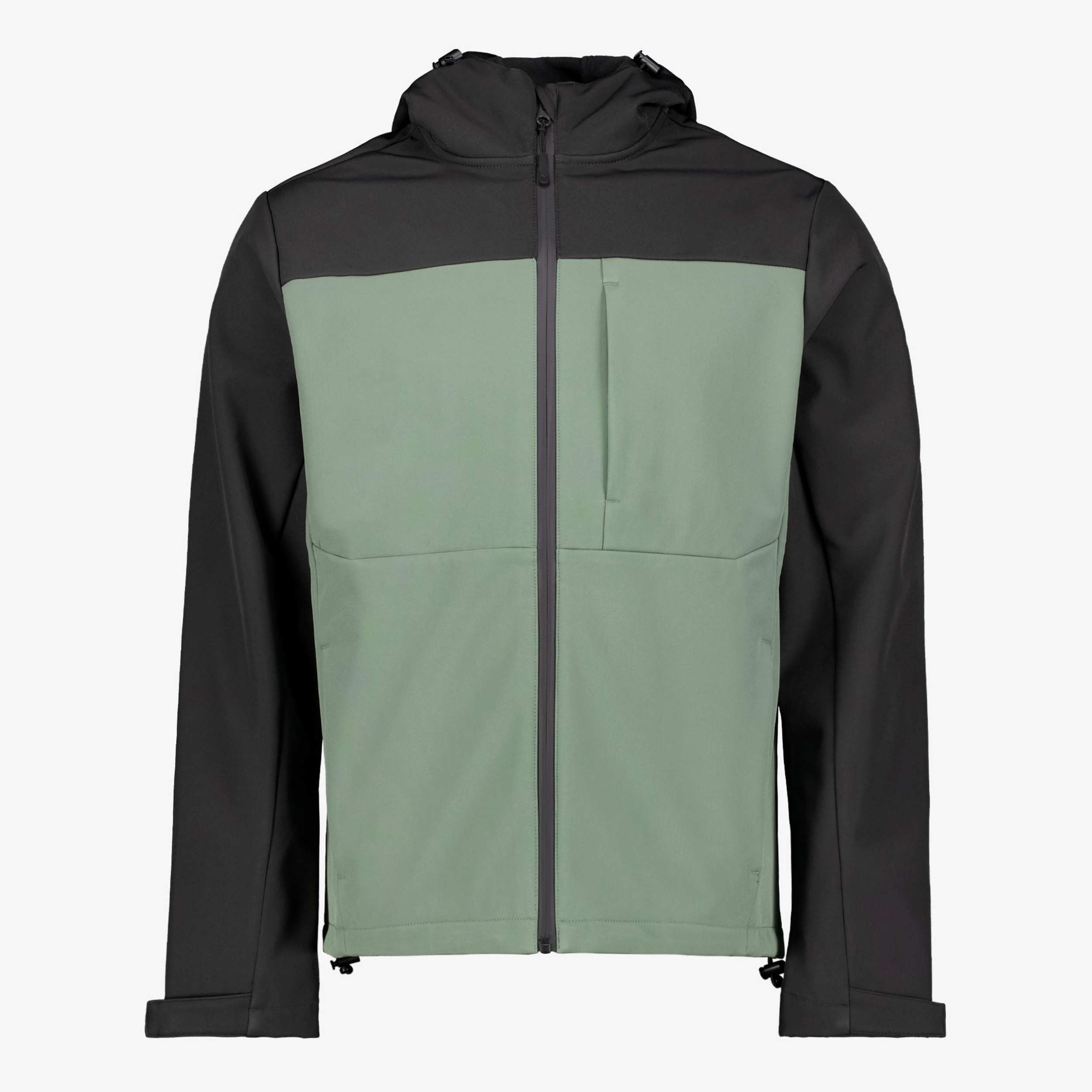 Mountain Peak heren softshell jas groen zwart jassen