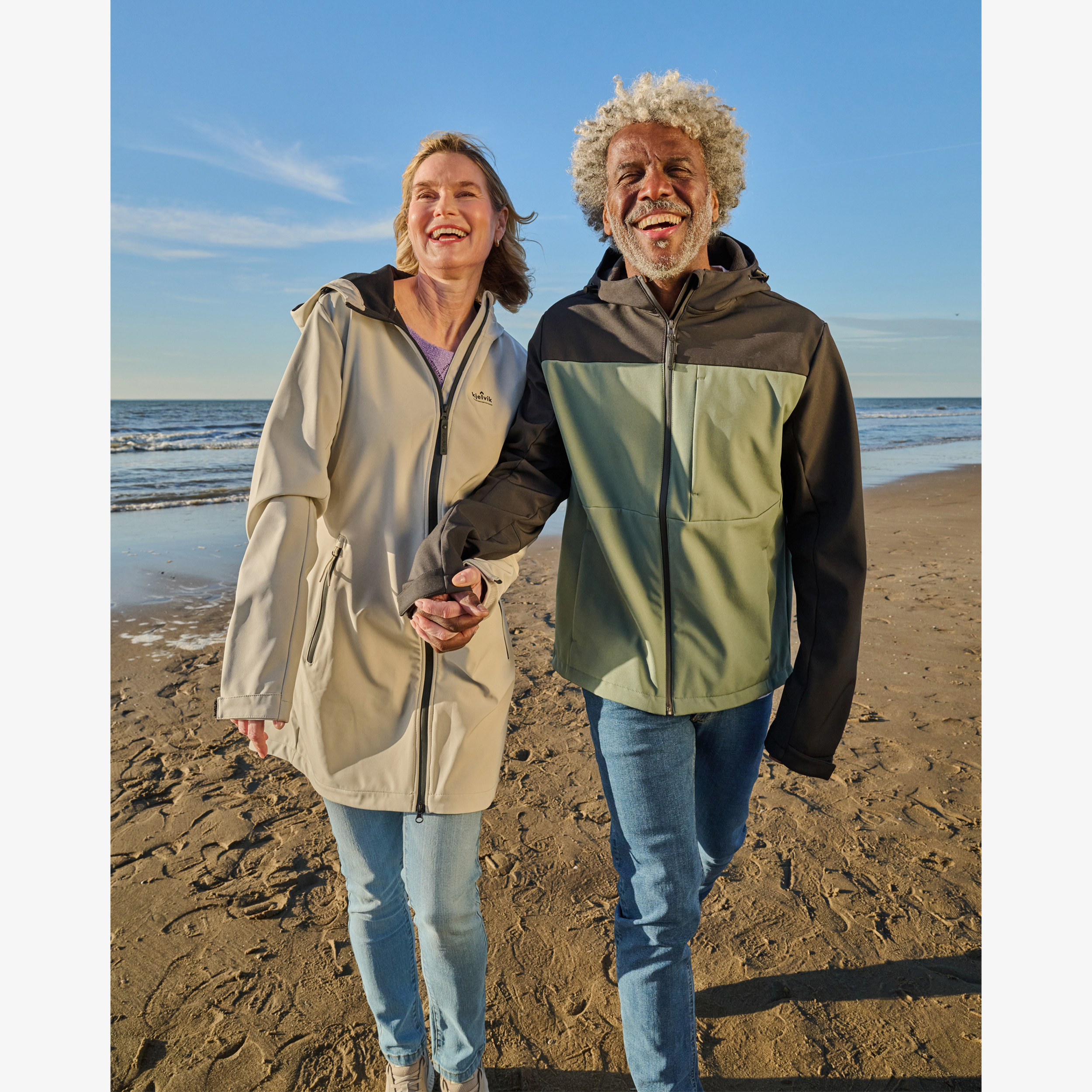 Mountain Peak heren softshell jas groen zwart jassen – foto 3
