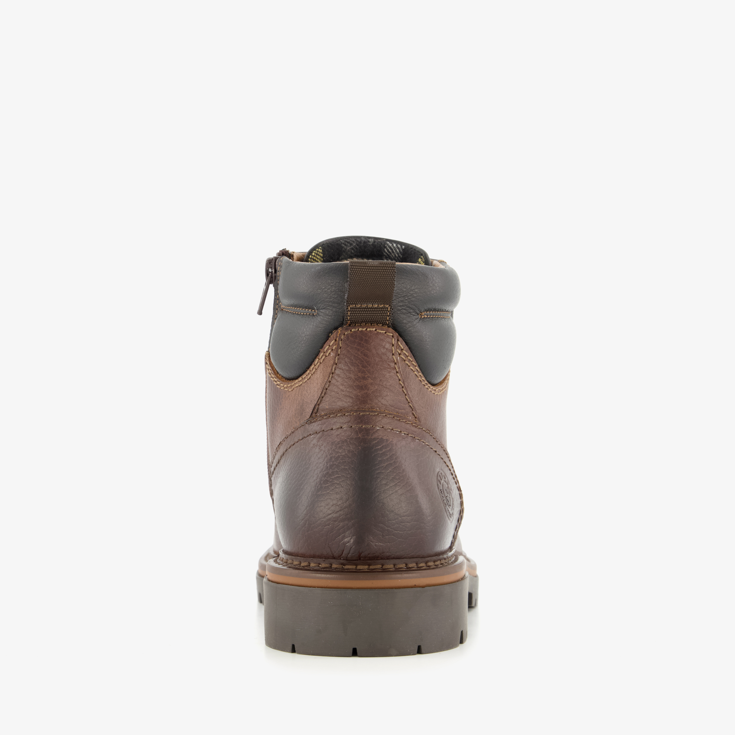 Output leren heren veterboots bruin – foto 2