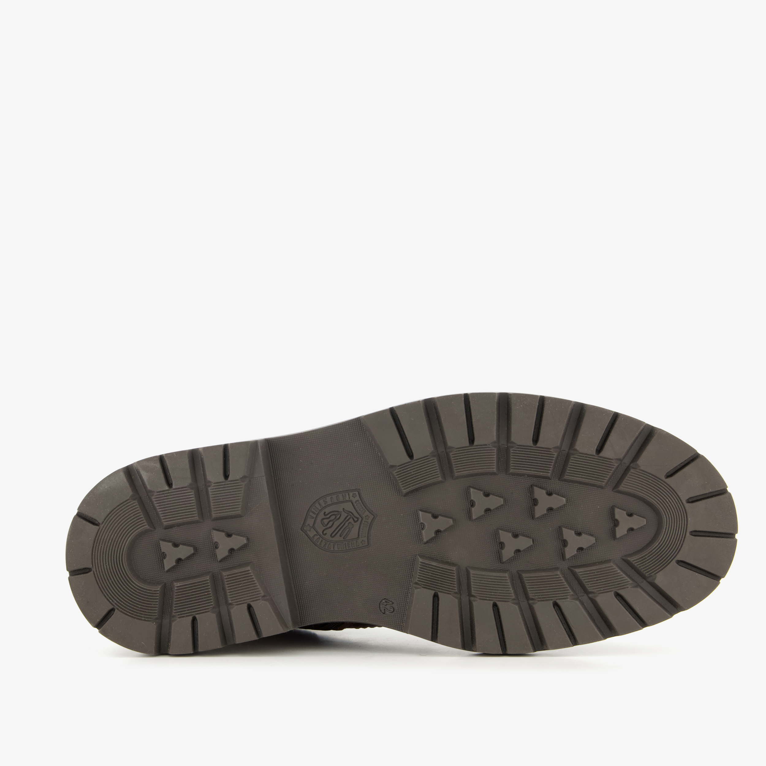 Output leren heren veterboots bruin – foto 3