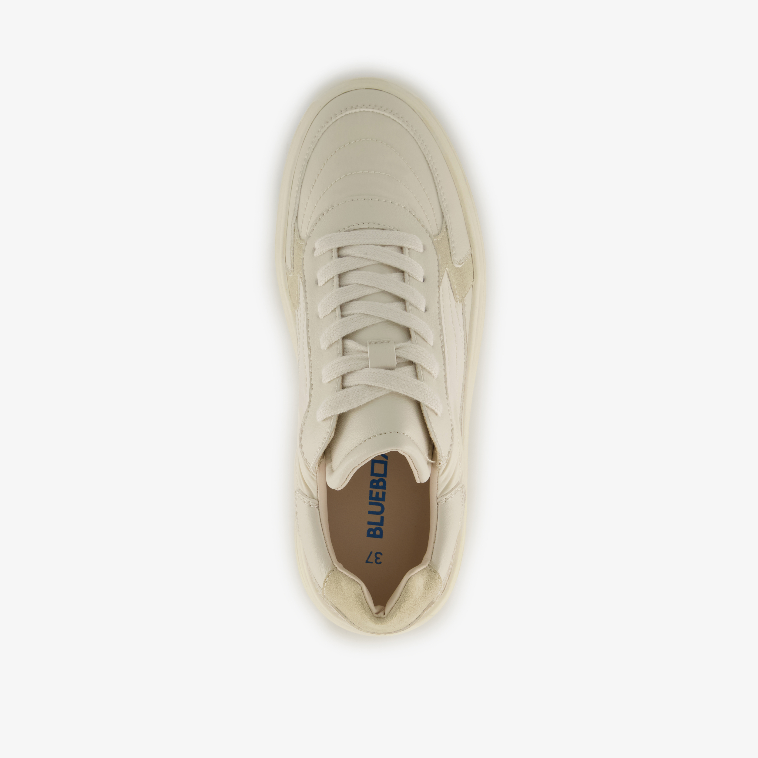 Blue Box dames sneakers met plateauzool beige – foto 4