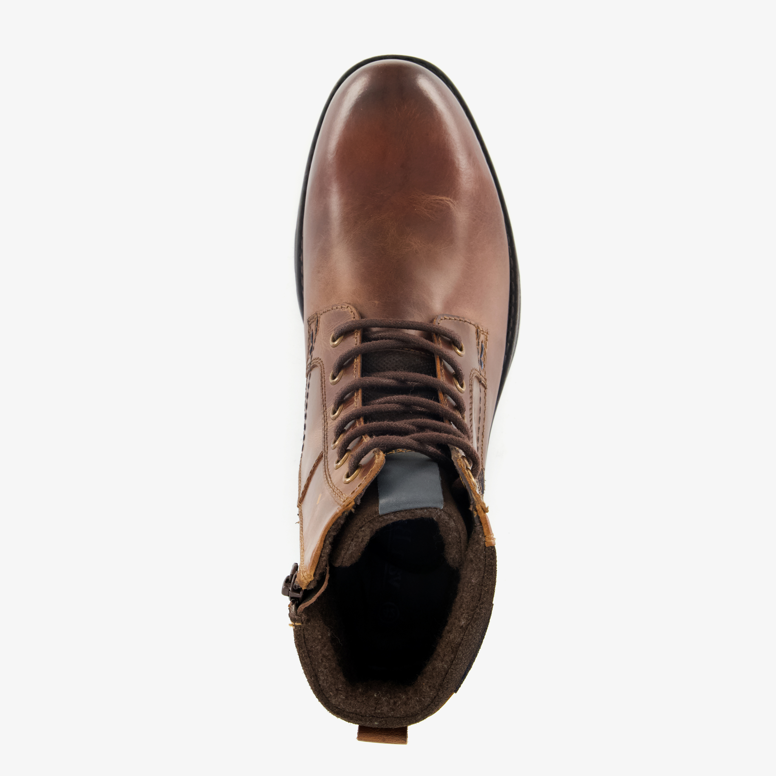 Van Beer leren heren veterboots bruin veterschoenen – foto 4