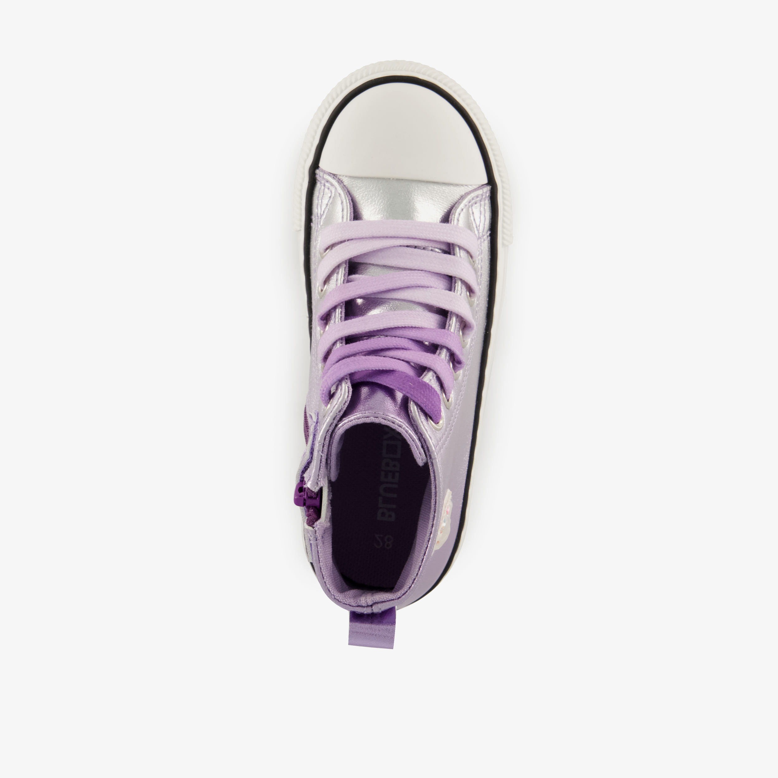 Blue Box hoge meisjes sneakers metallic paars – foto 4
