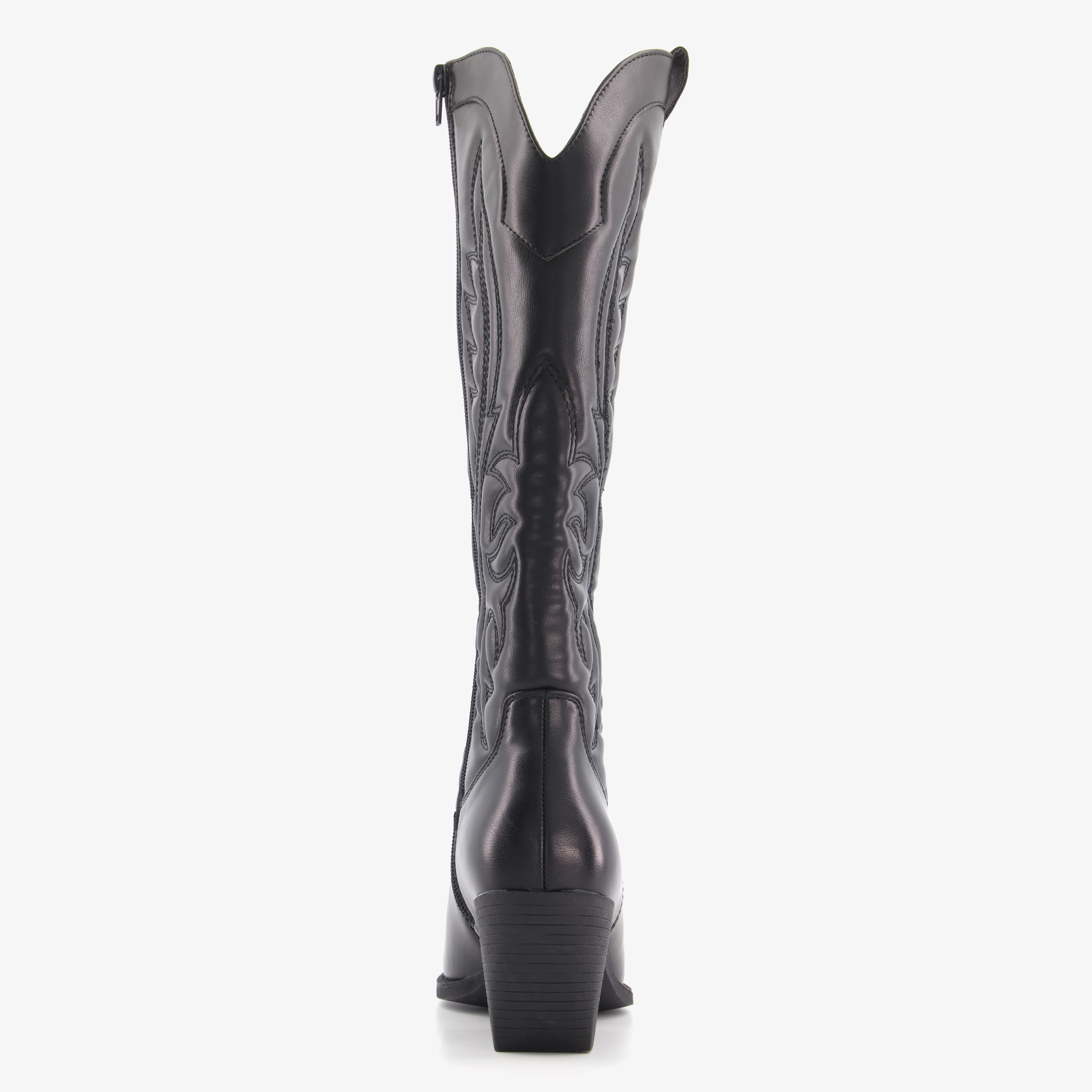 Blue Box hoge dames cowboylaarzen zwart – foto 3