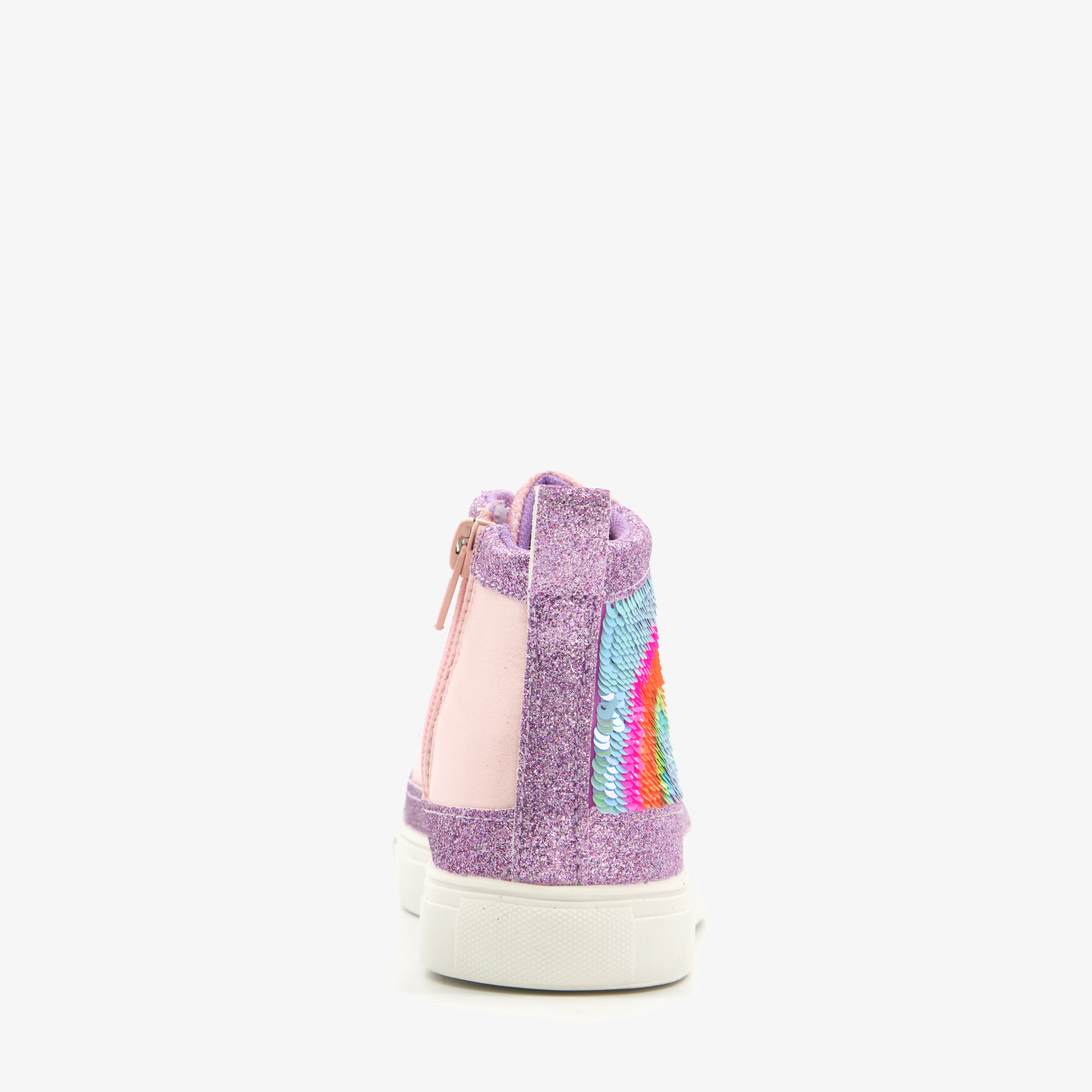 Blue Box meisjes sneakers met glitters en regenboog paars – foto 3