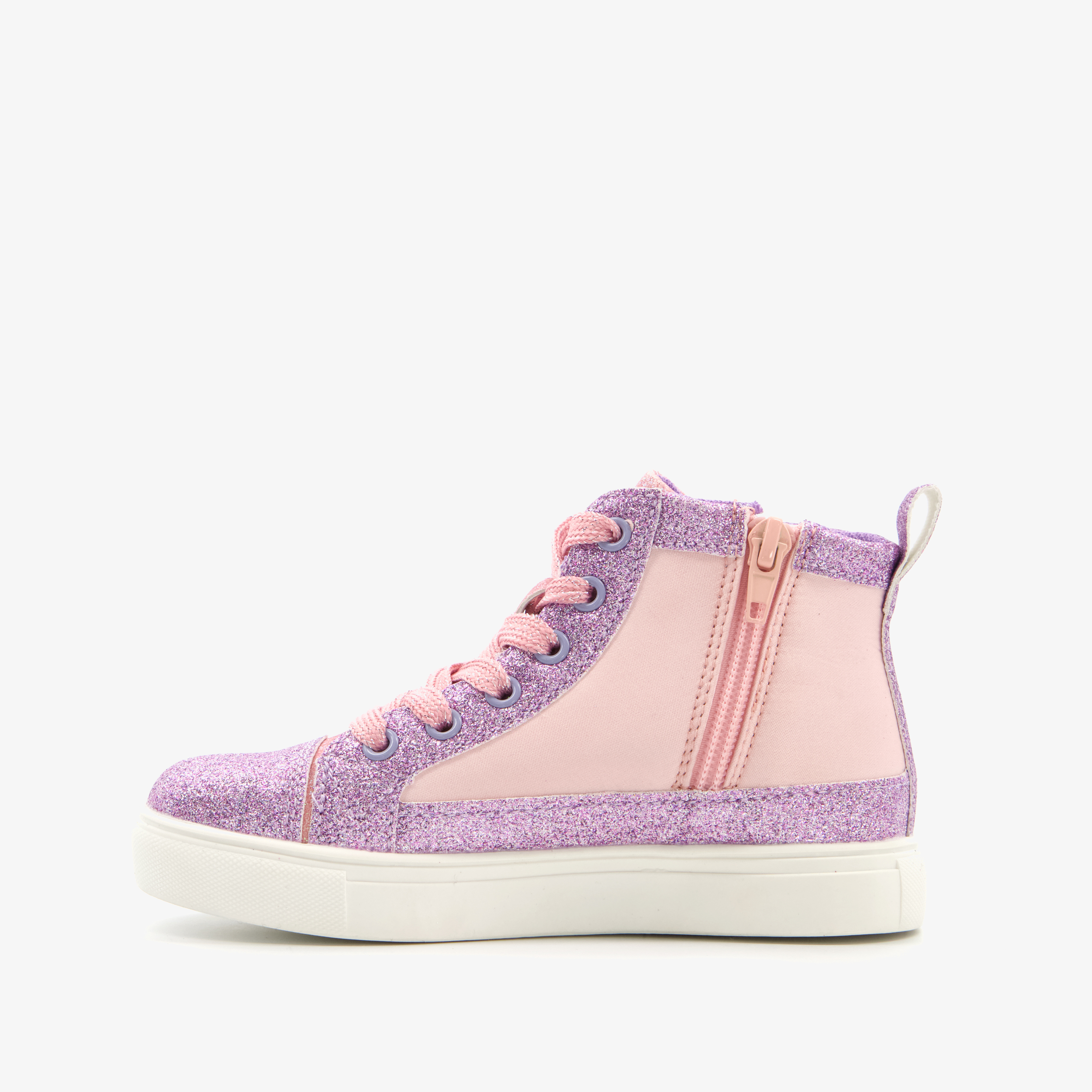 Blue Box meisjes sneakers met glitters en regenboog paars – foto 2