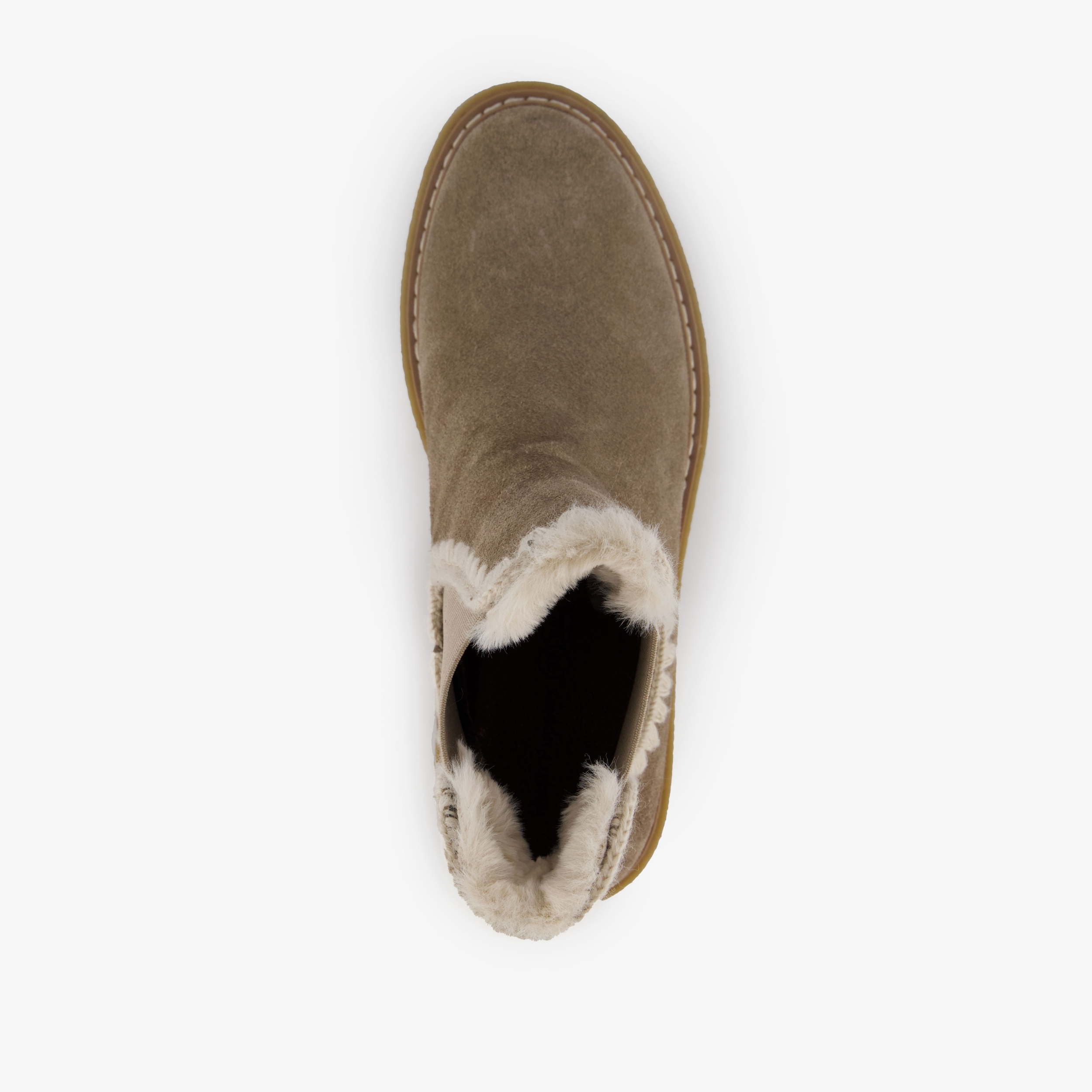 Hush Puppies gevoerde suède dames boots taupe enkellaarzen – foto 4