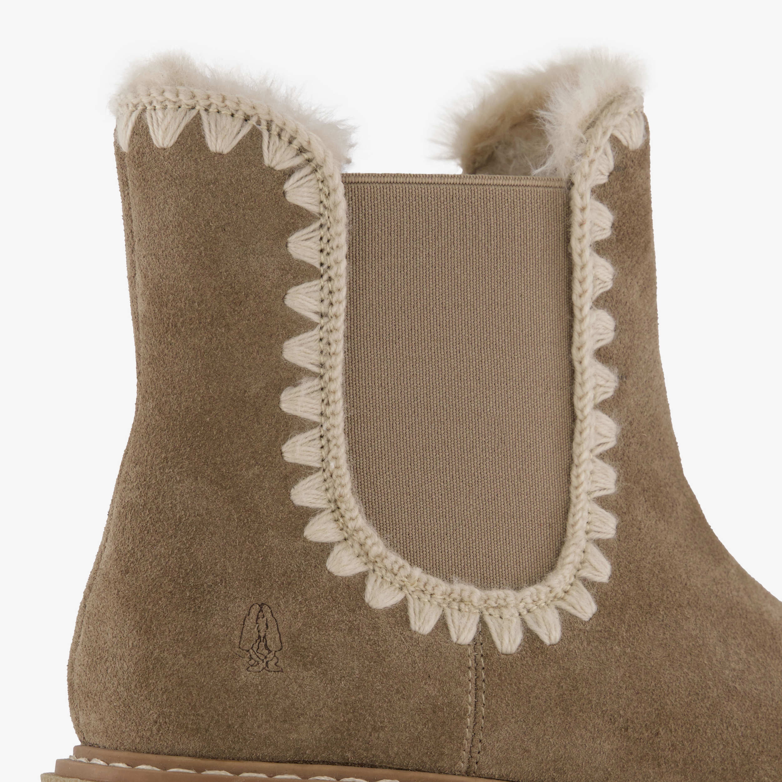 Hush Puppies gevoerde suède dames boots taupe enkellaarzen – foto 5