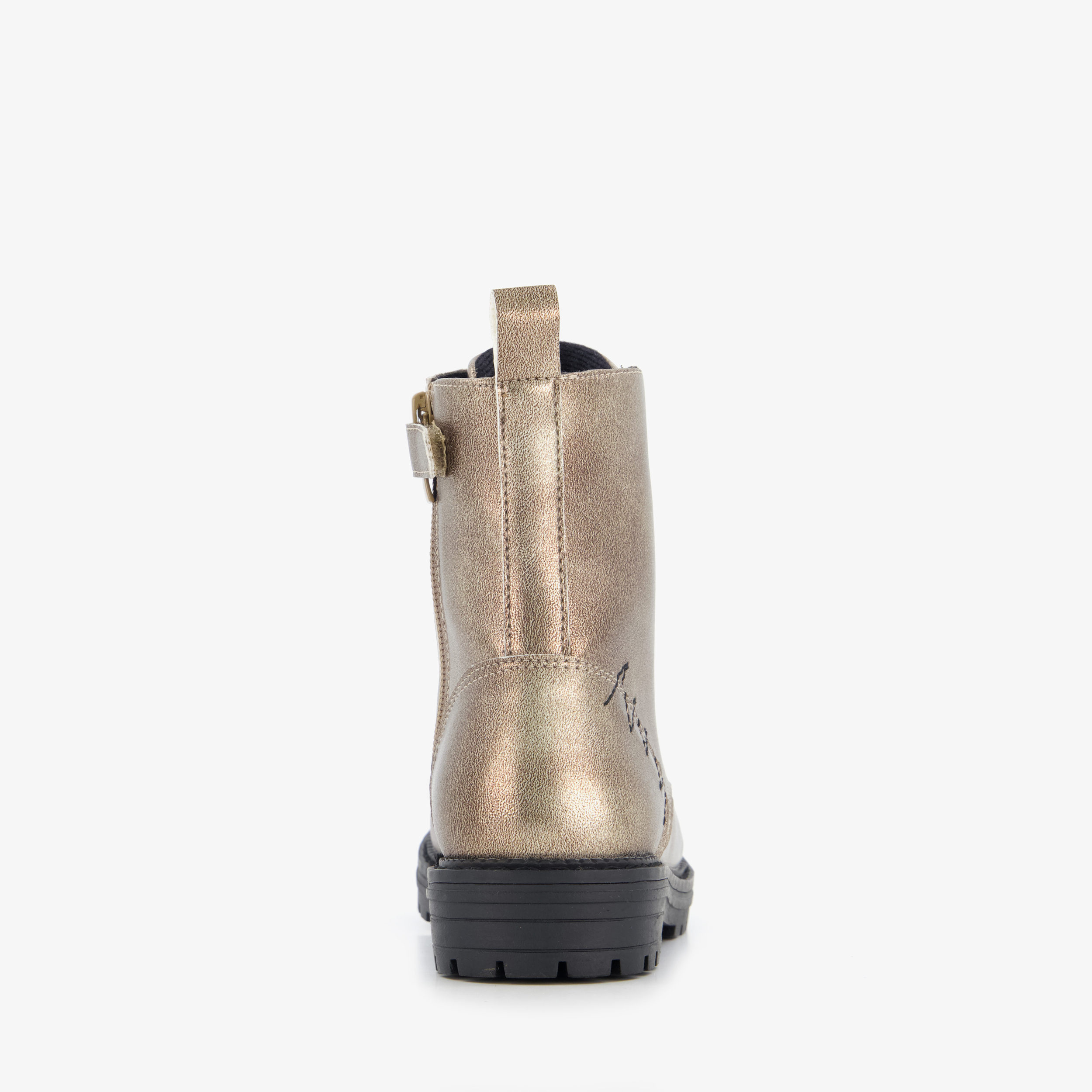 Blue Box meisjes veterboots metallic goud – foto 2