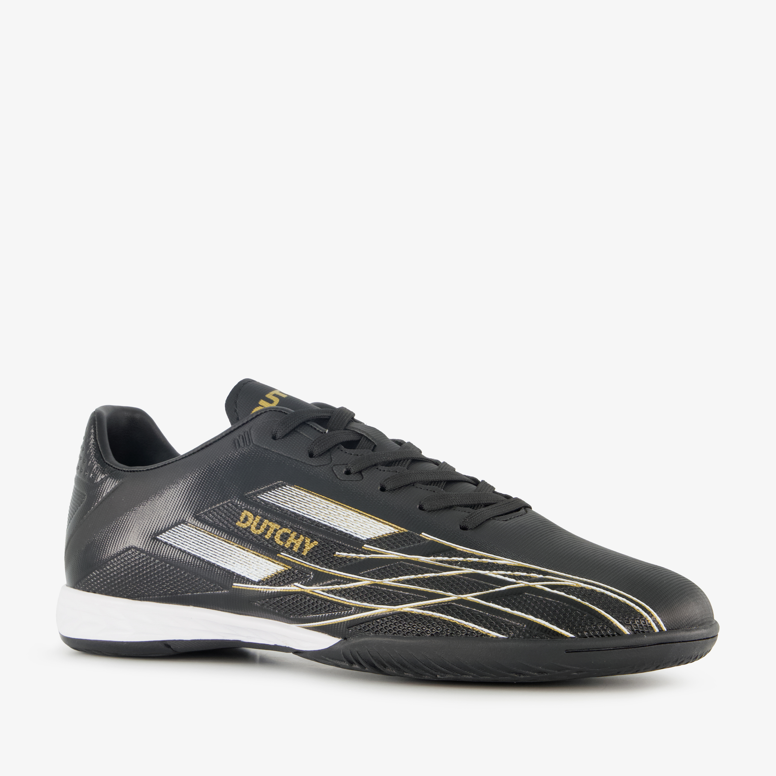 Dutchy IC heren zaalschoenen zwart goud