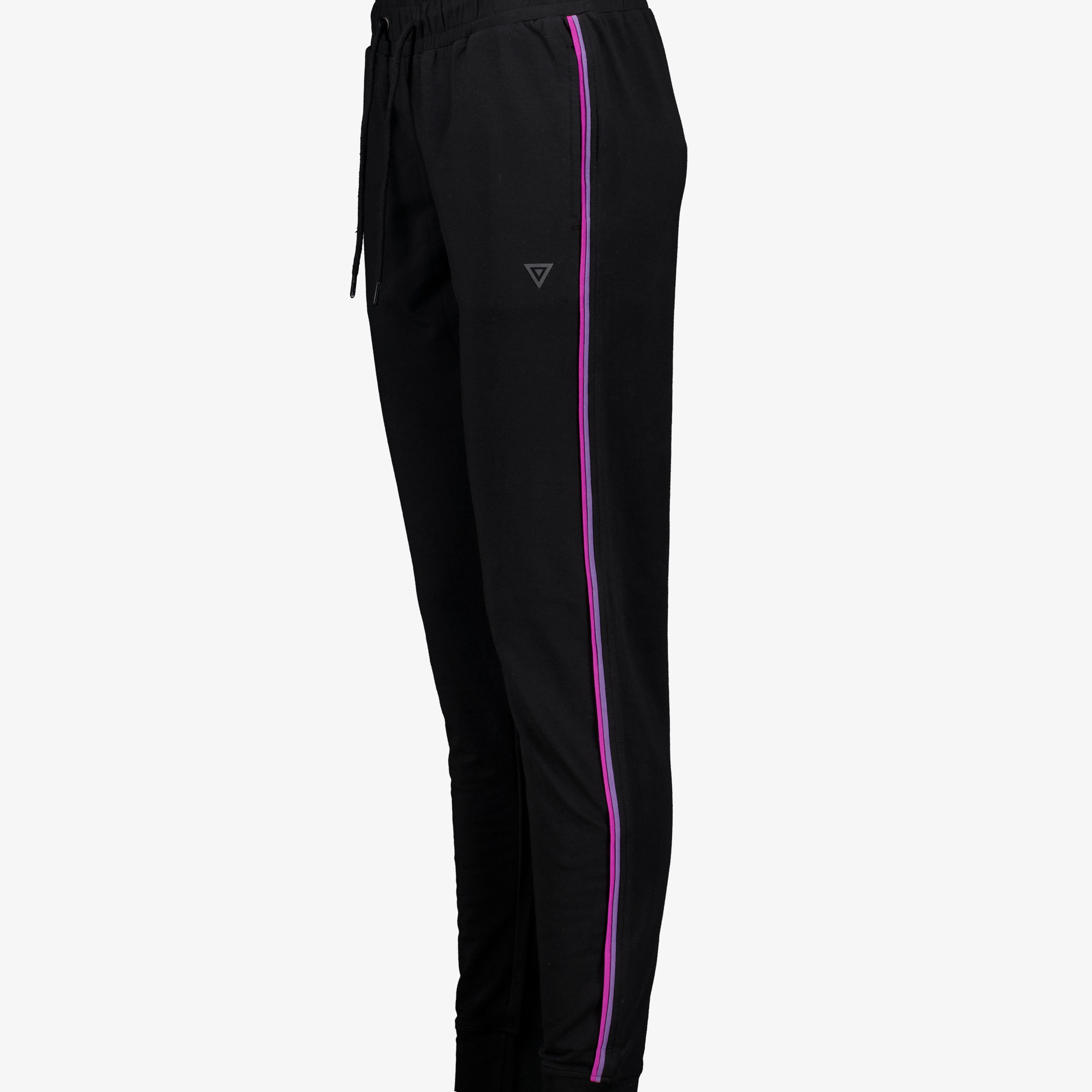 Osaga dames trainingsbroek met paars roze biezen zwart broeken & shorts – foto 3