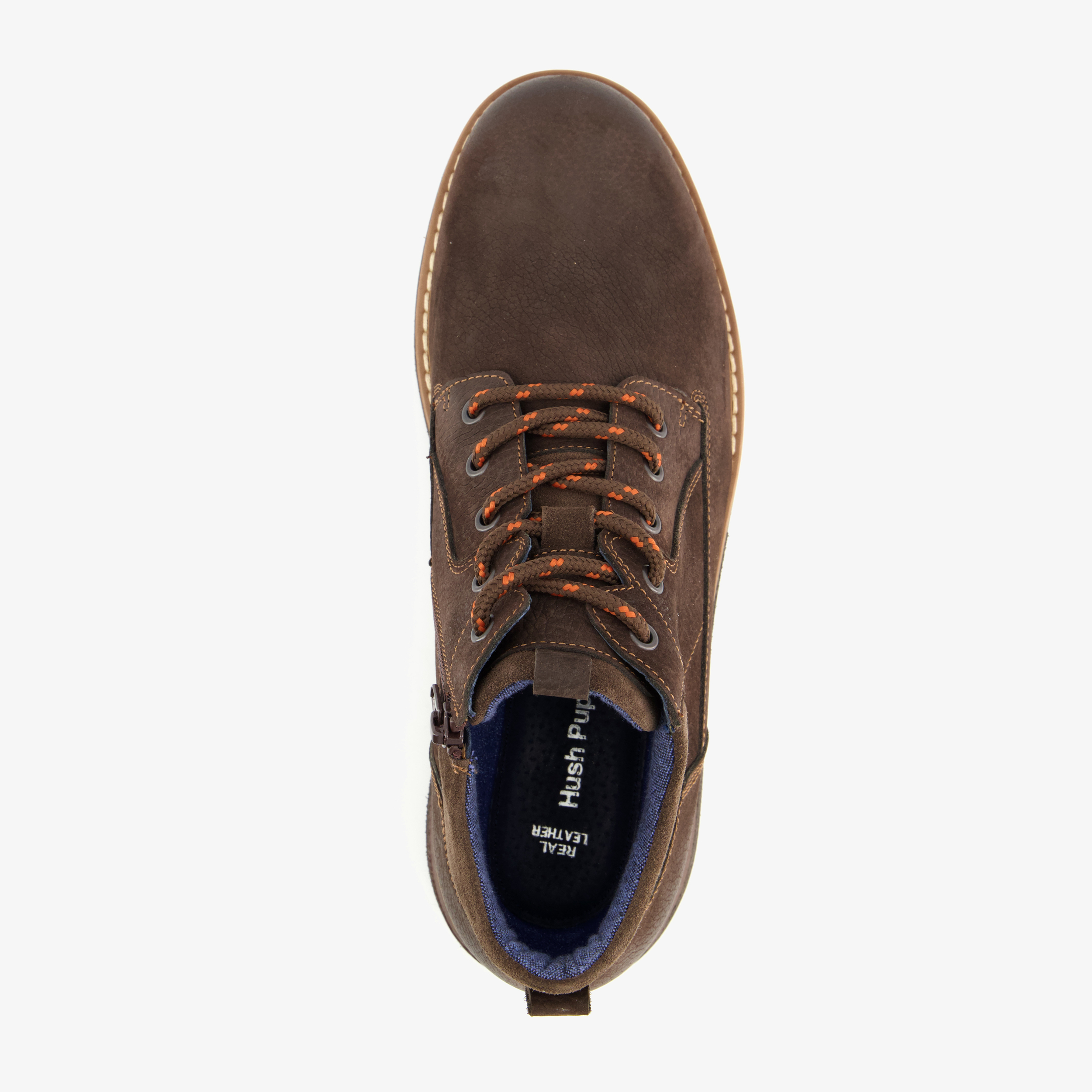 Hush Puppies leren heren veterboots bruin veterschoenen – foto 4