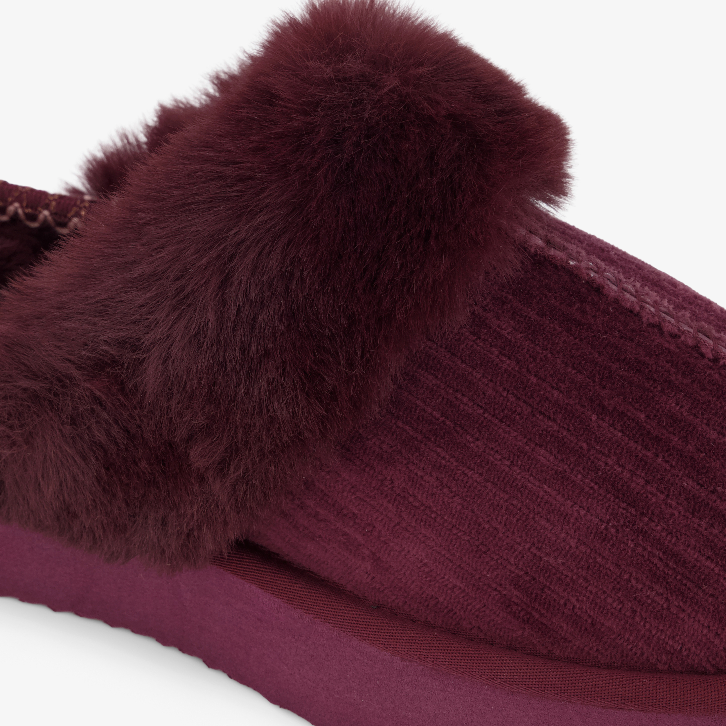 Thu!s gevoerde dames instap pantoffels bordeaux rood – foto 5