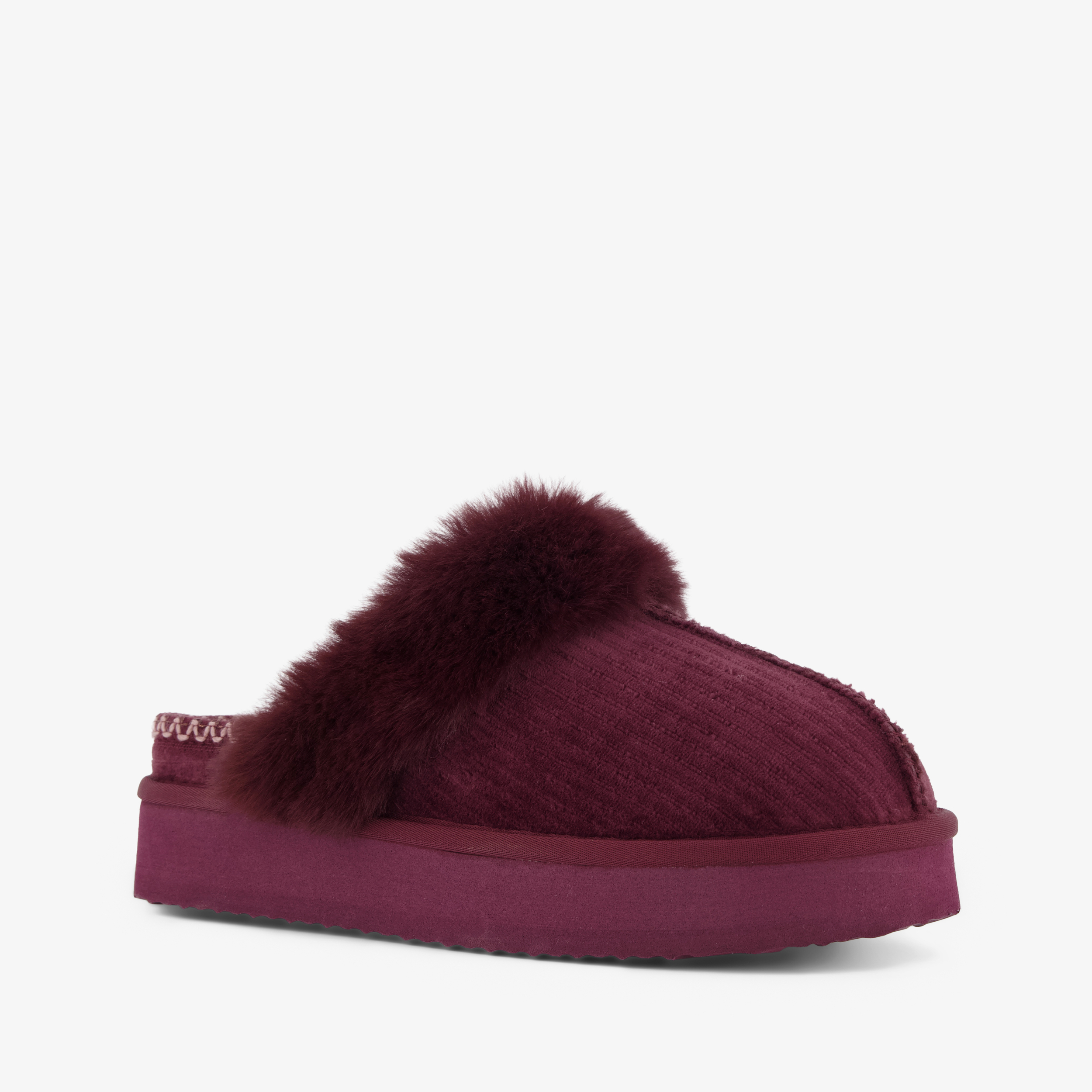 Thu!s gevoerde dames instap pantoffels bordeaux rood
