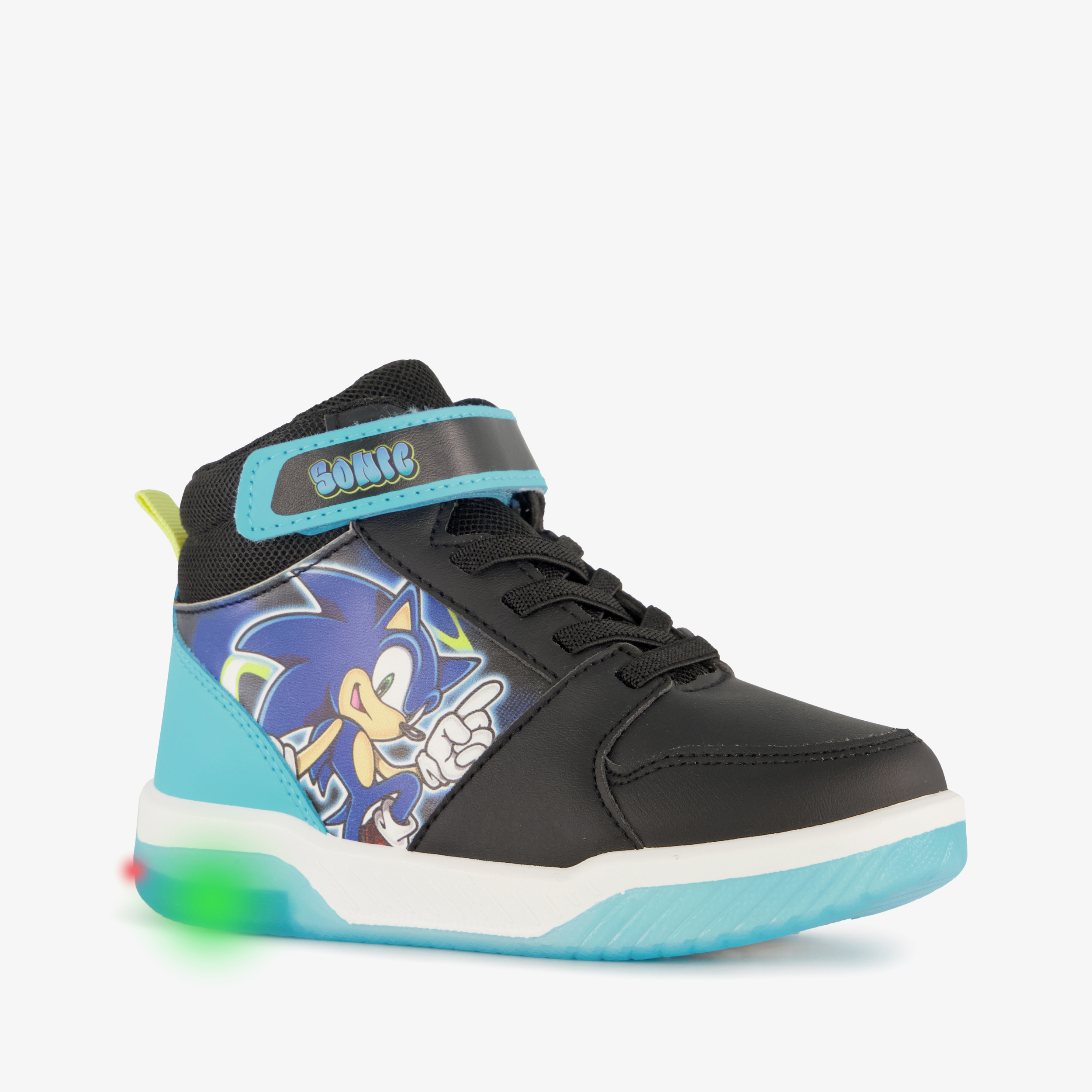Sonic jongens sneakers zwart blauw