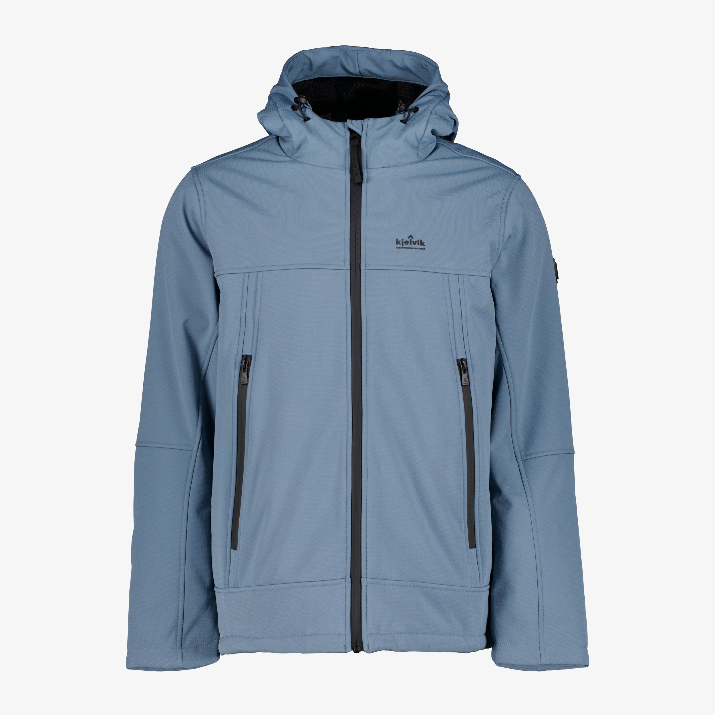 Kjelvik softshell heren outdoor jas lichtblauw jassen