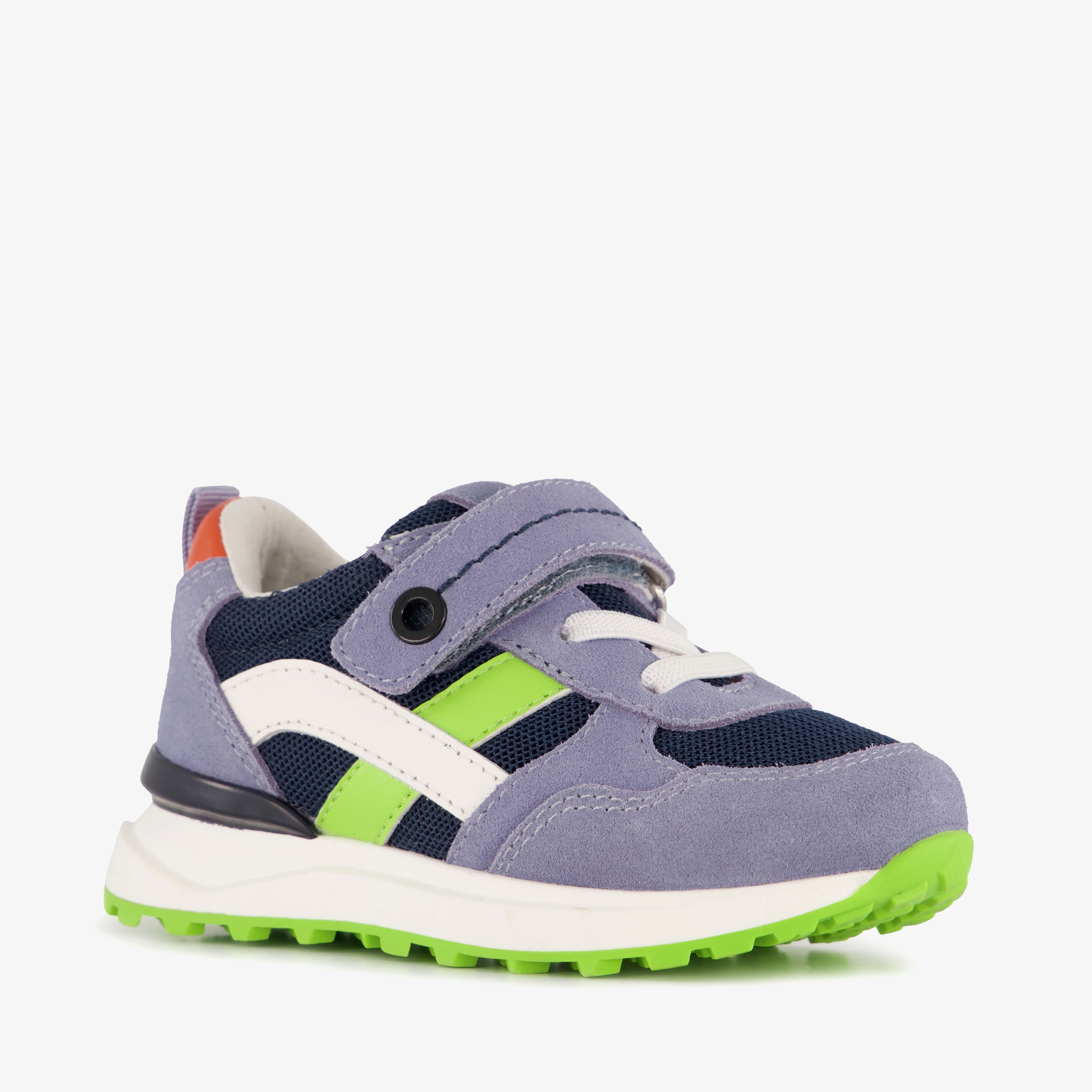 TwoDay leren jongens sneakers blauw groen