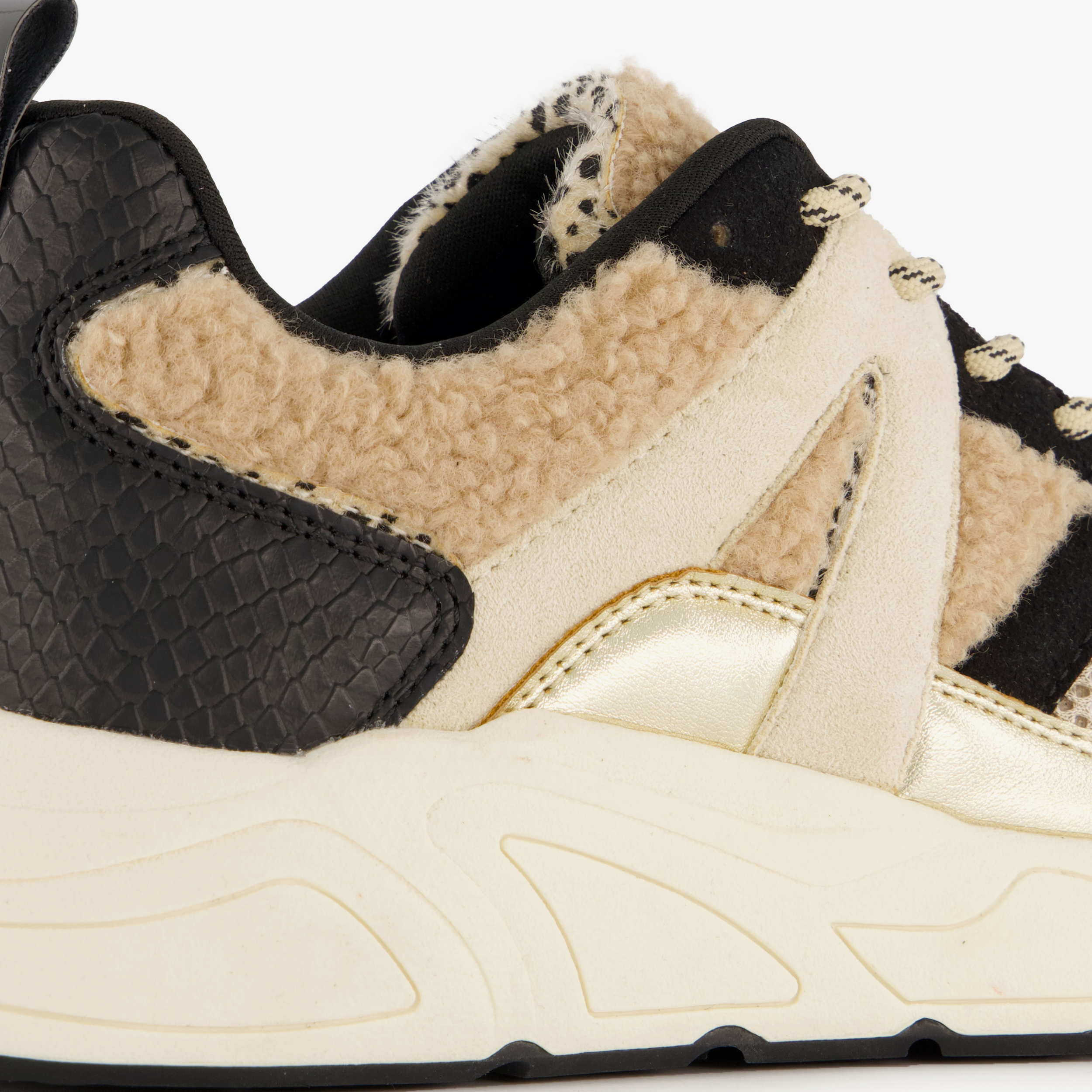 Blue Box dames dad sneakers met teddy detail – foto 5
